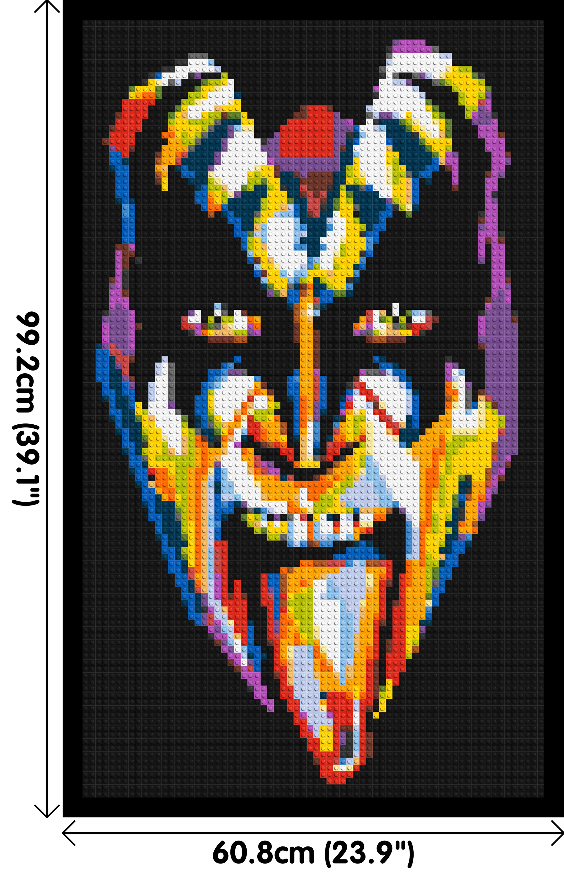 Gene Simmons - Brick Art Mosaic Kit 3x5 dimensions with frame