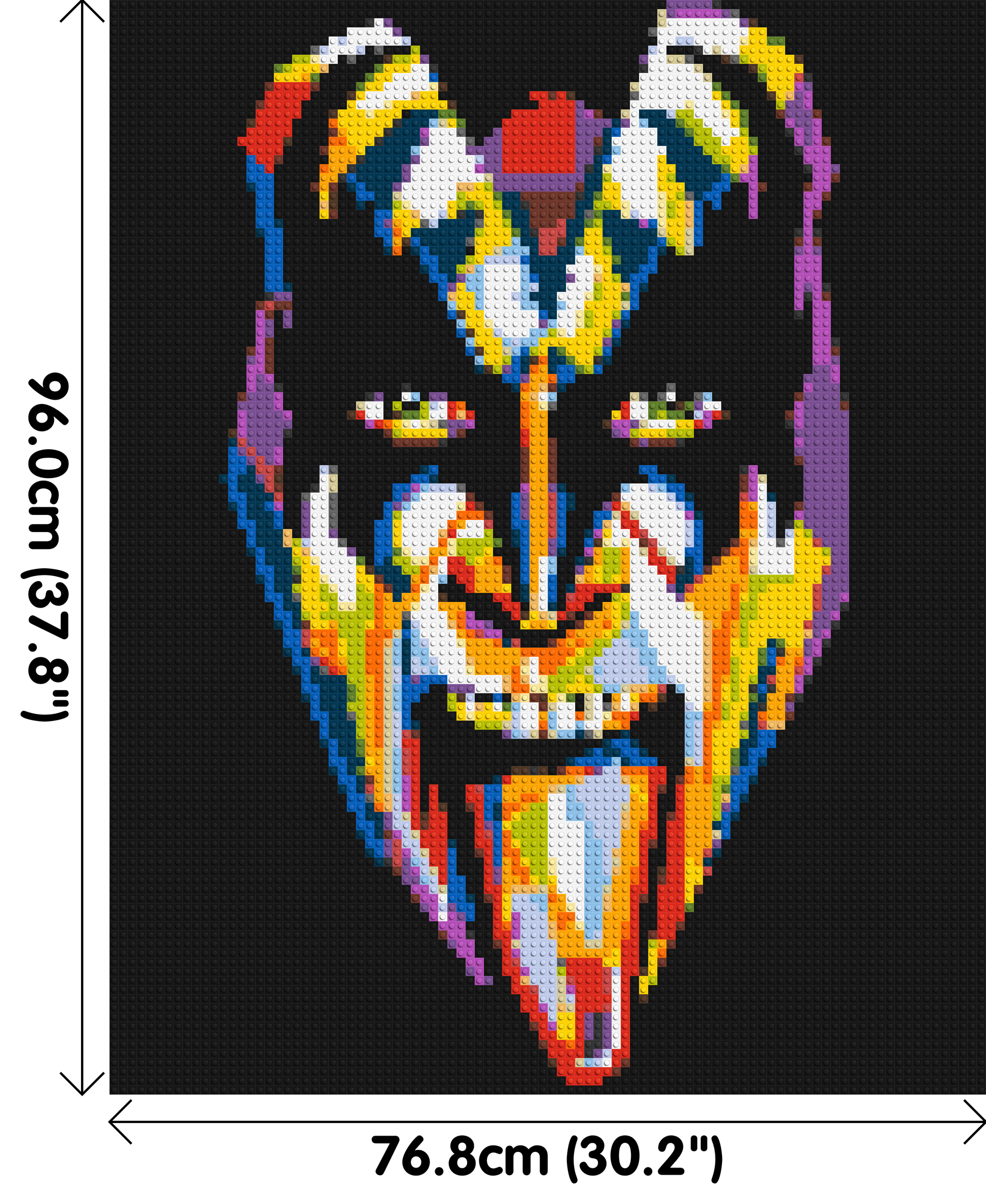 Gene Simmons - Brick Art Mosaic Kit 4x5 dimensions