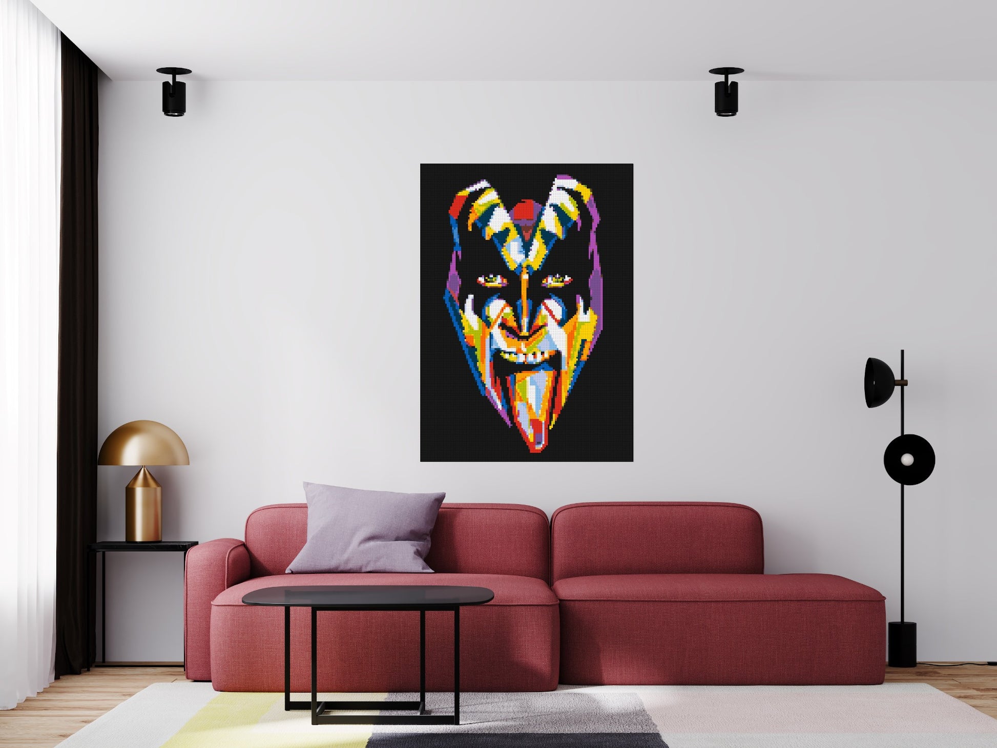 Gene Simmons - Brick Art Mosaic Kit 5x7 scene