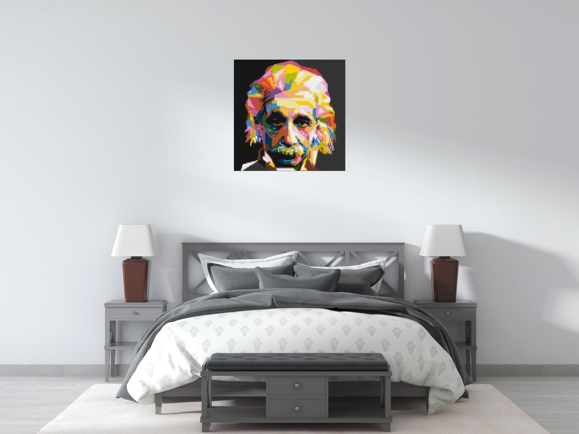 Albert Einstein - Brick Art Mosaic Kit 4x4 scene