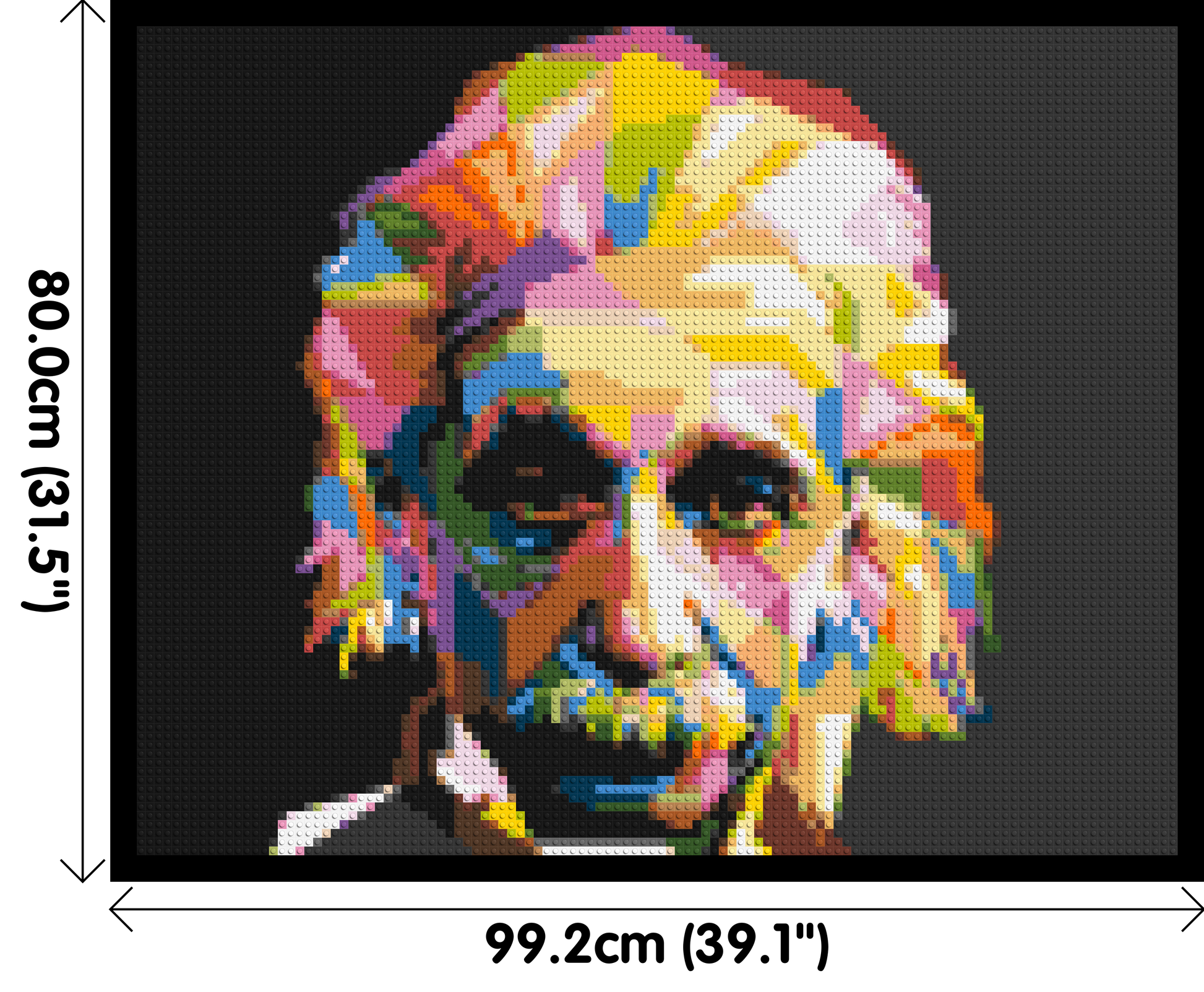 Albert Einstein - Brick Art Mosaic Kit 5x4 dimensions with frame