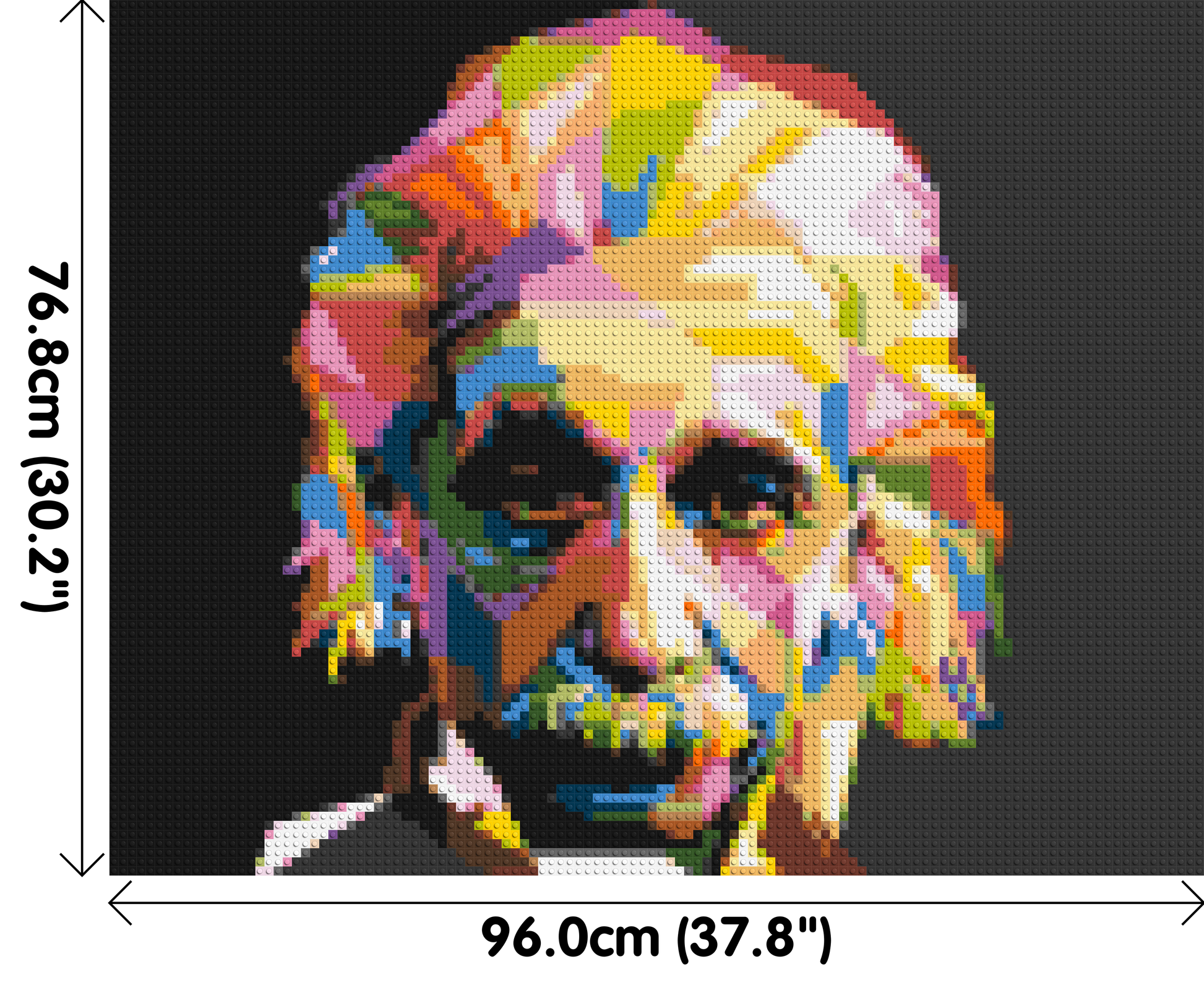 Albert Einstein - Brick Art Mosaic Kit 5x4 dimensions