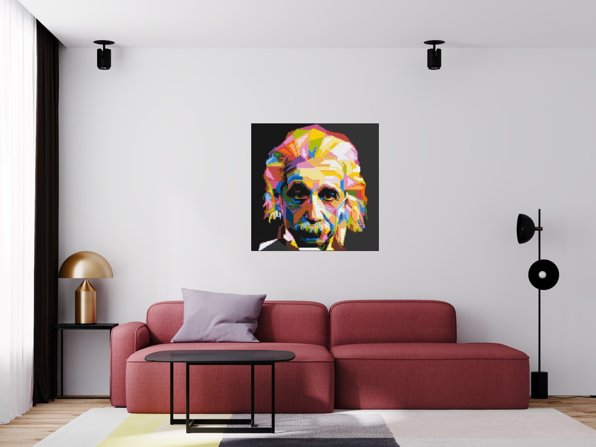 Albert Einstein - Brick Art Mosaic Kit 5x5 scene