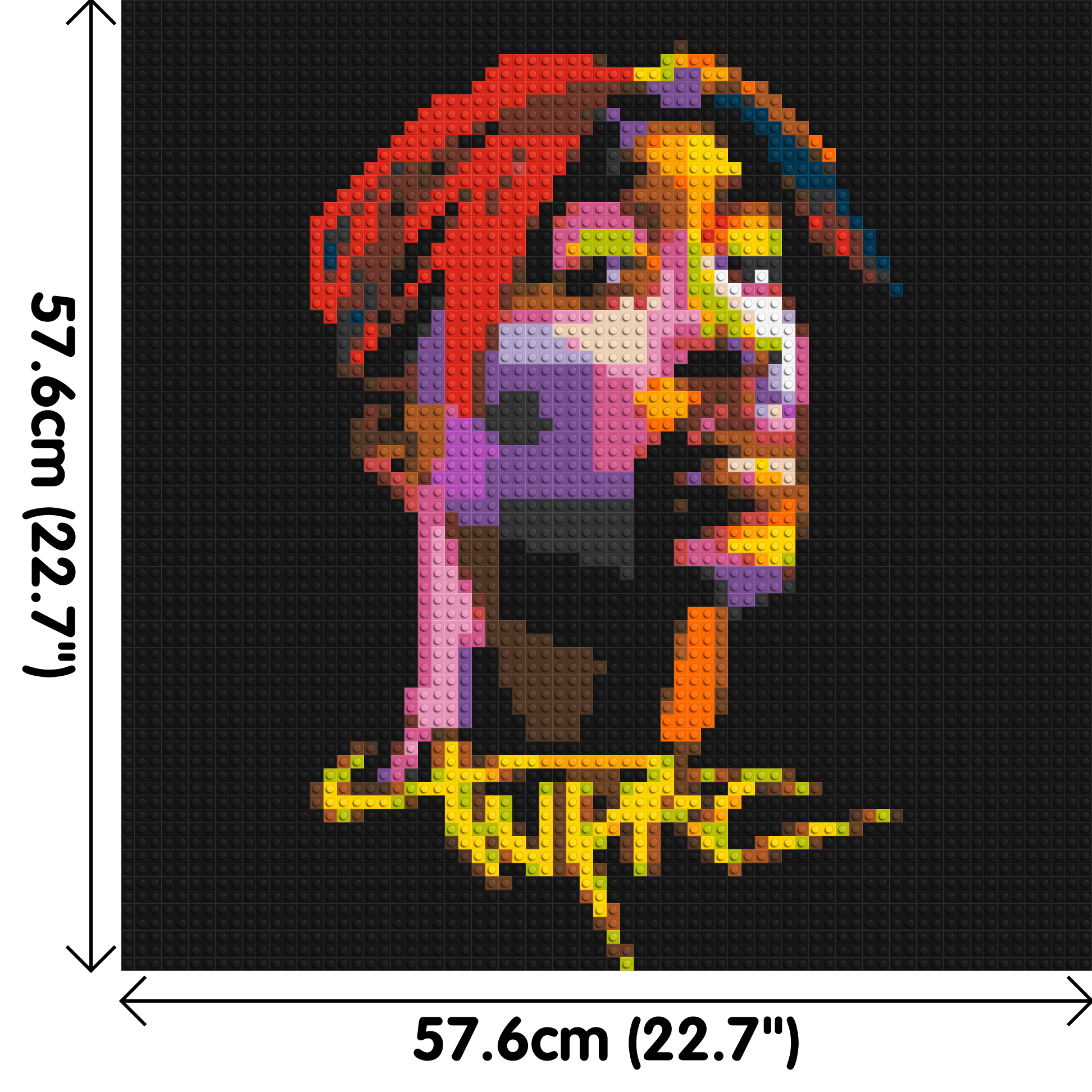 Tupac Shakur - Brick Art Mosaic Kit 3x3 dimensions