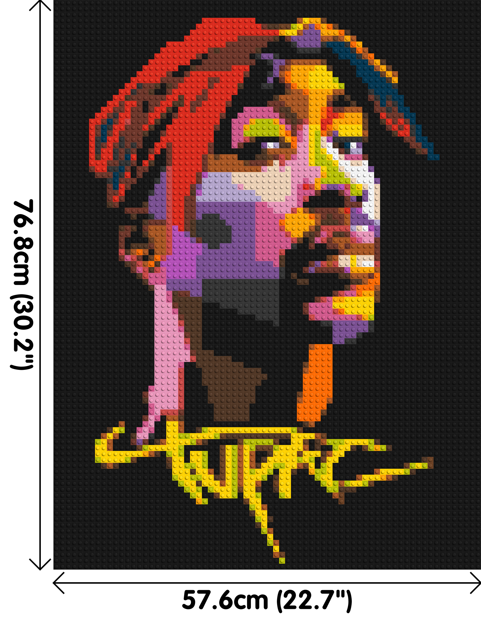 Tupac Shakur - Brick Art Mosaic Kit 3x4 dimensions