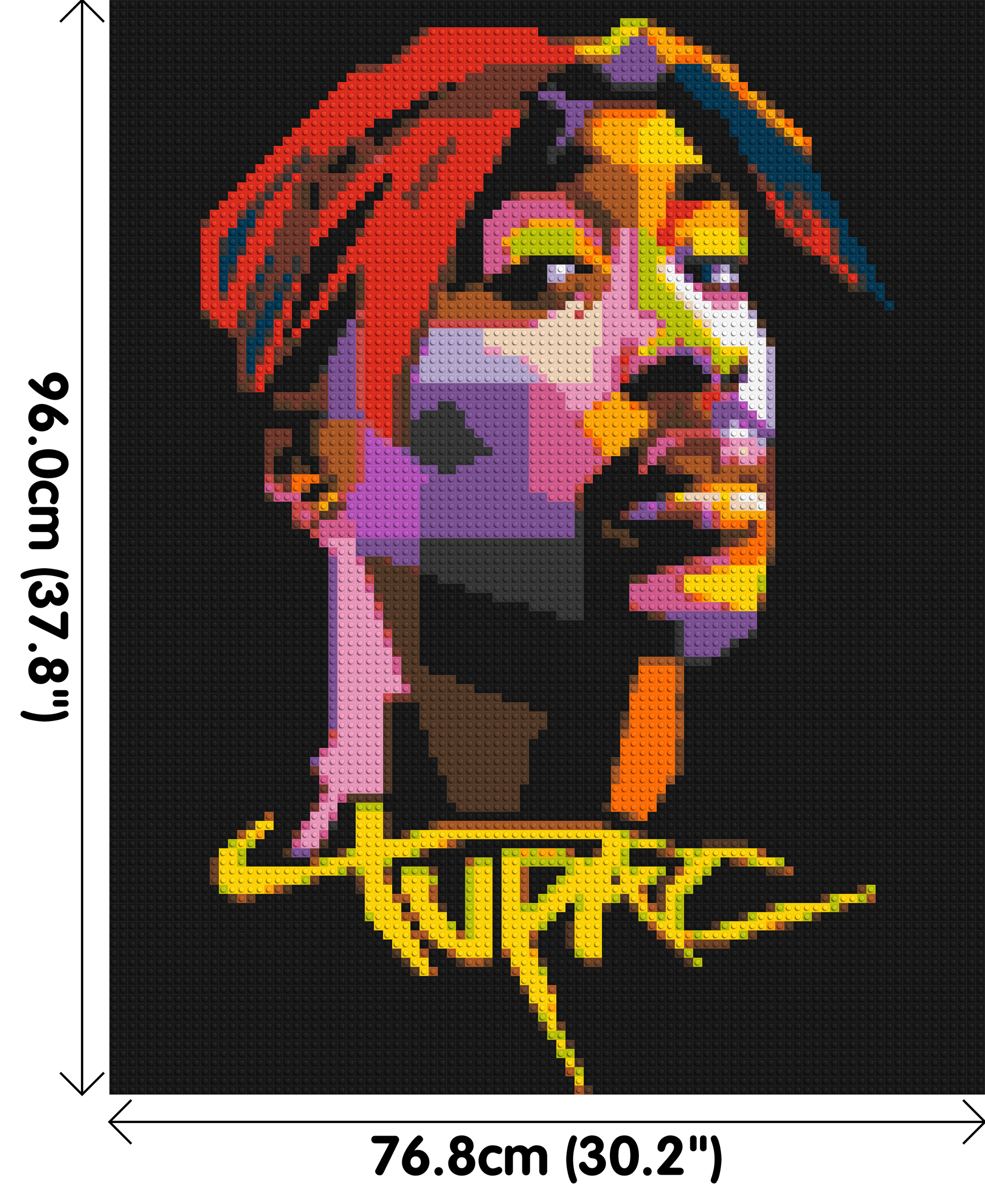 Tupac Shakur - Brick Art Mosaic Kit 4x5 dimensions