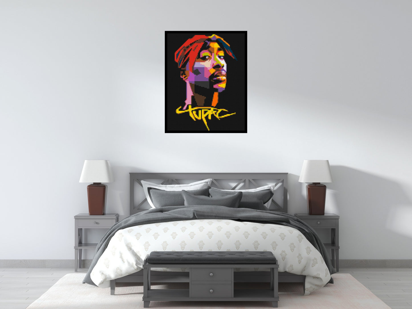 Tupac Shakur - Brick Art Mosaic Kit 4x5 large