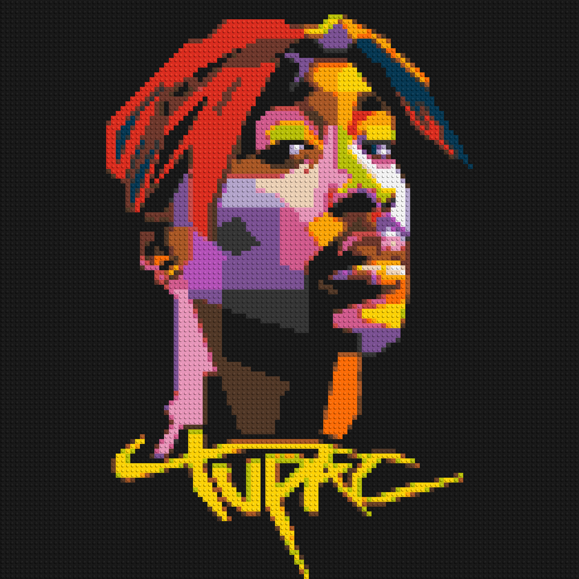 Tupac Shakur - Brick Art Mosaic Kit 5x5 large