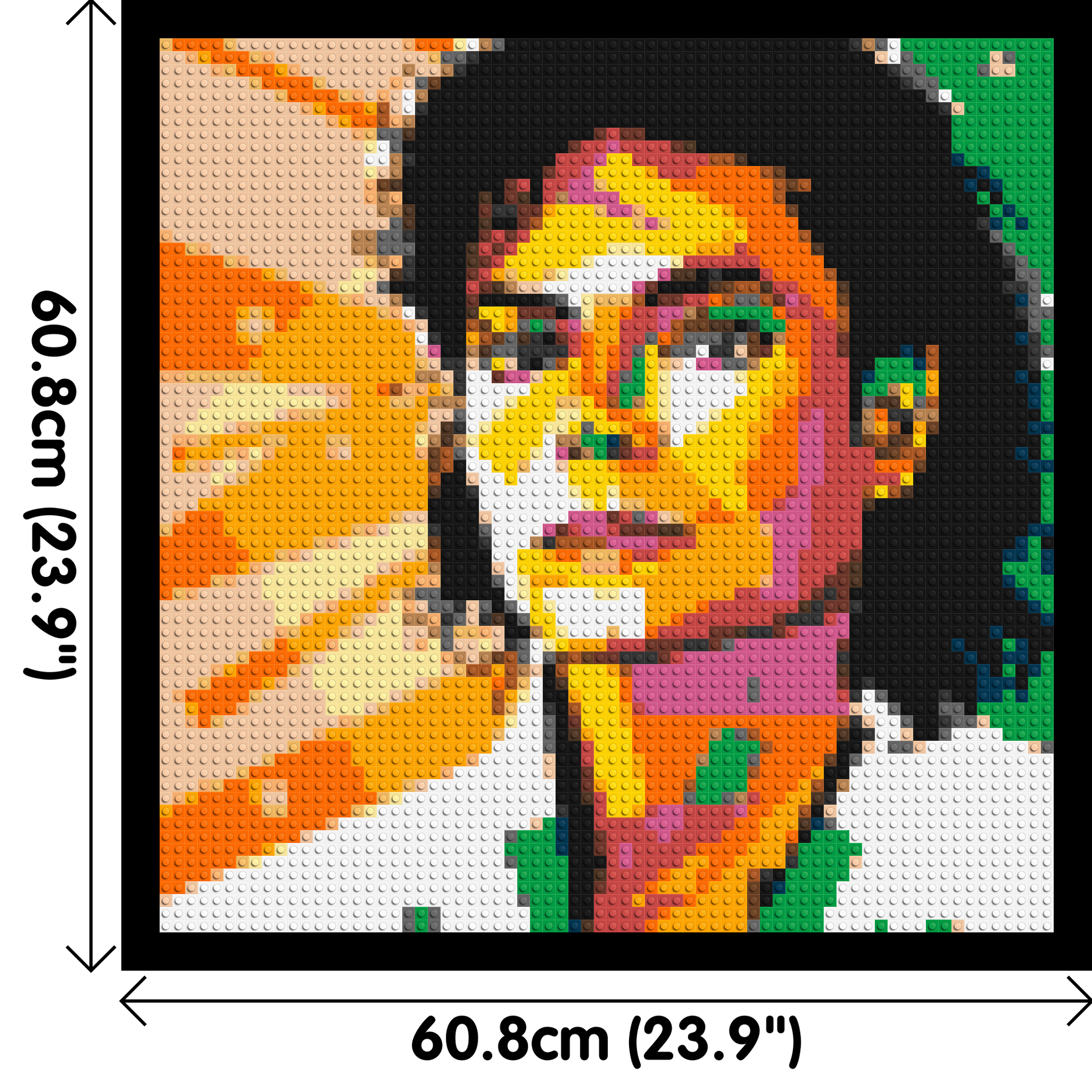 Michael Jackson - Brick Art Mosaic Kit 3x3 dimensions with frame