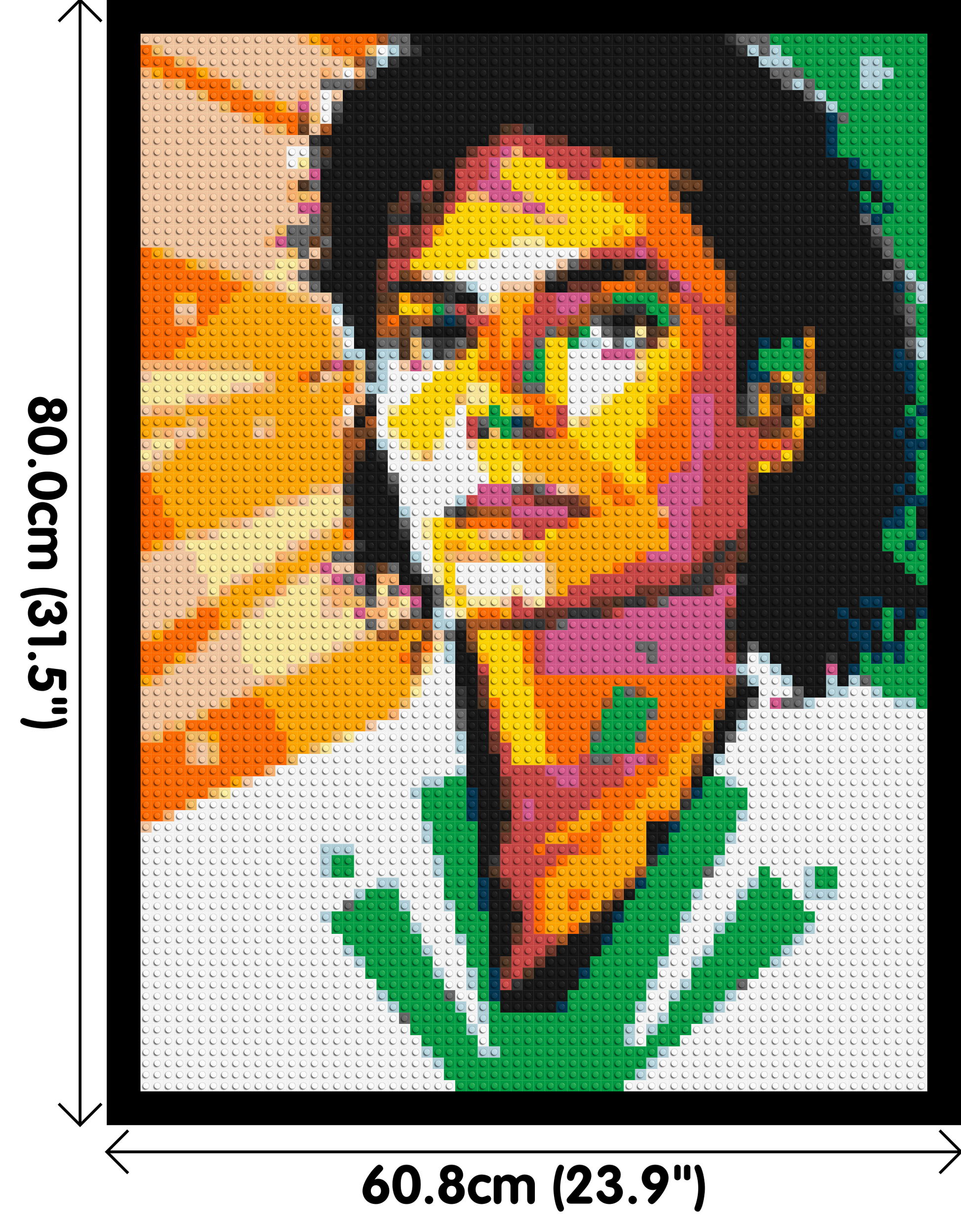 Michael Jackson - Brick Art Mosaic Kit 3x4 dimensions with frame