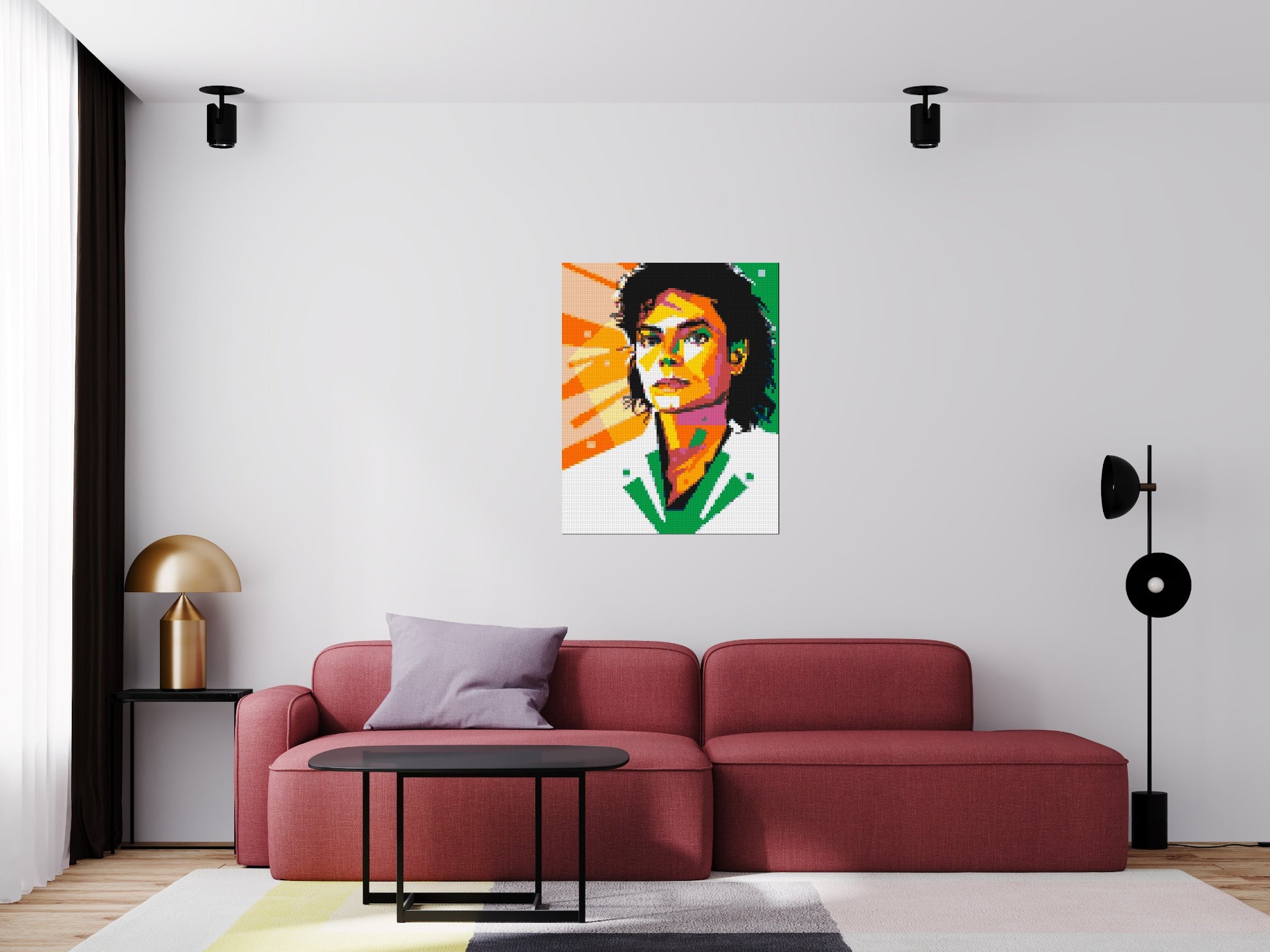 Michael Jackson - Brick Art Mosaic Kit 4x5 scene