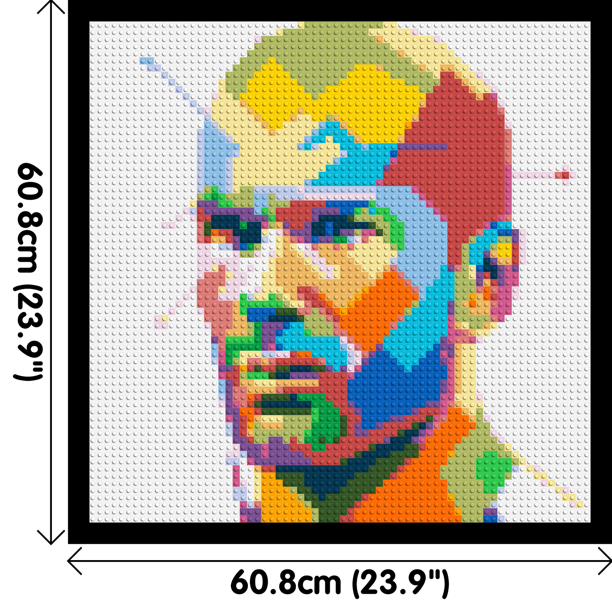 Zidane - Brick Art Mosaic Kit 3x3 dimensions with frame