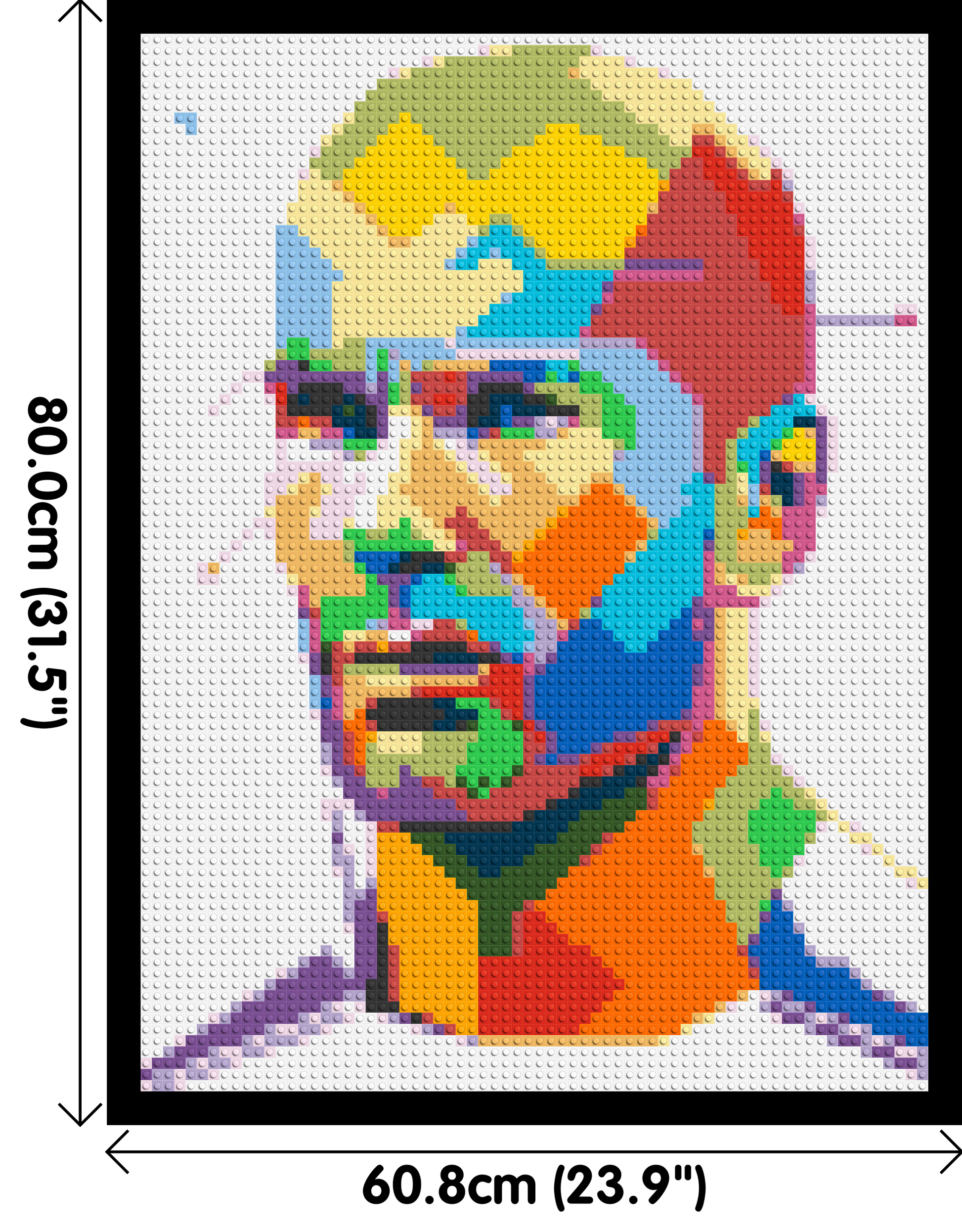 Zidane - Brick Art Mosaic Kit 3x4 dimensions with frame