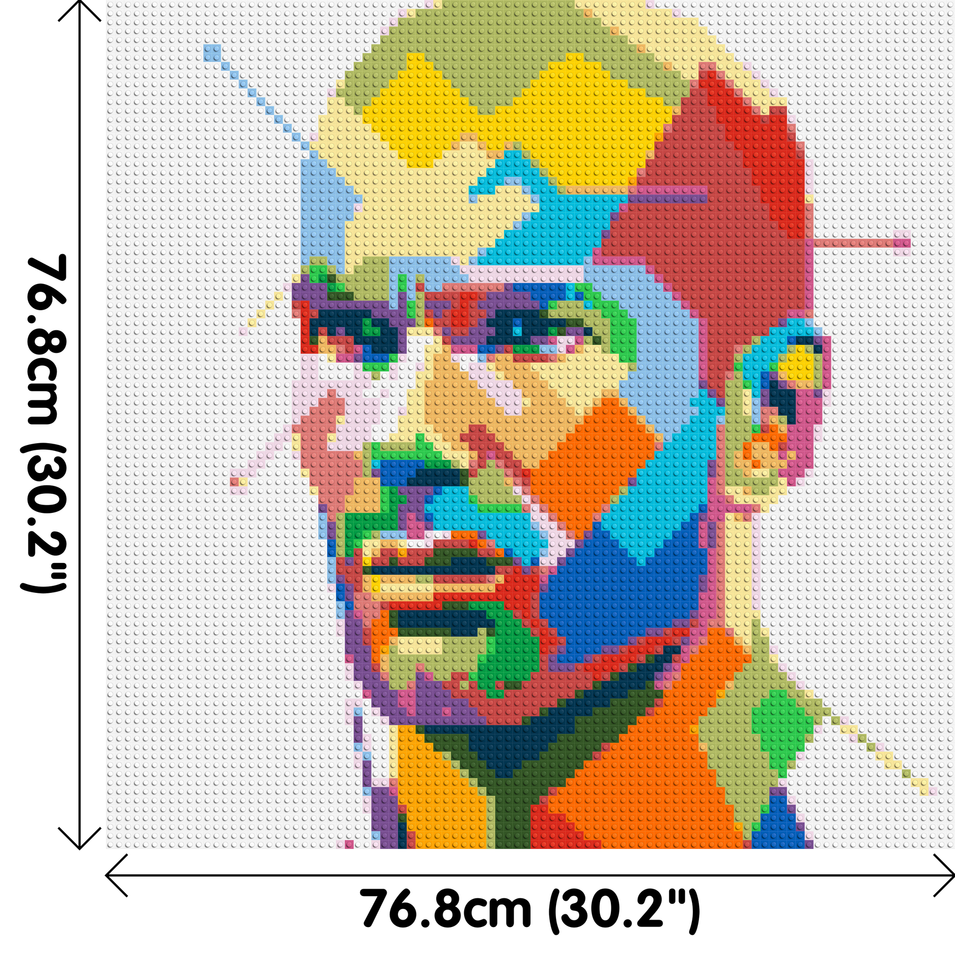 Zidane - Brick Art Mosaic Kit 4x4 dimensions