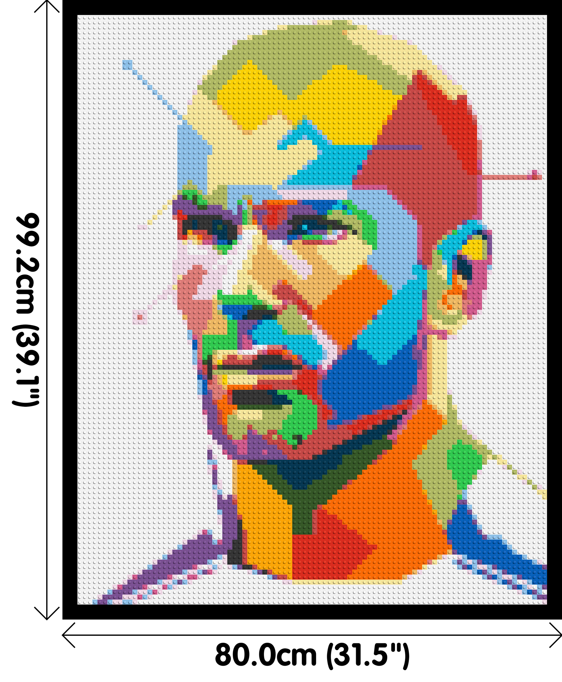 Zidane - Brick Art Mosaic Kit 4x5 dimensions with frame