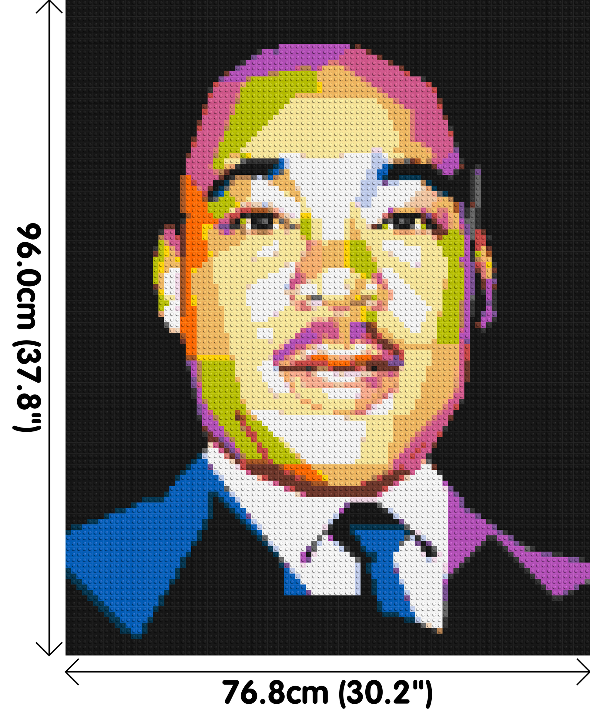 Martin Luther King Jr. - Brick Art Mosaic Kit 4x5 dimensions