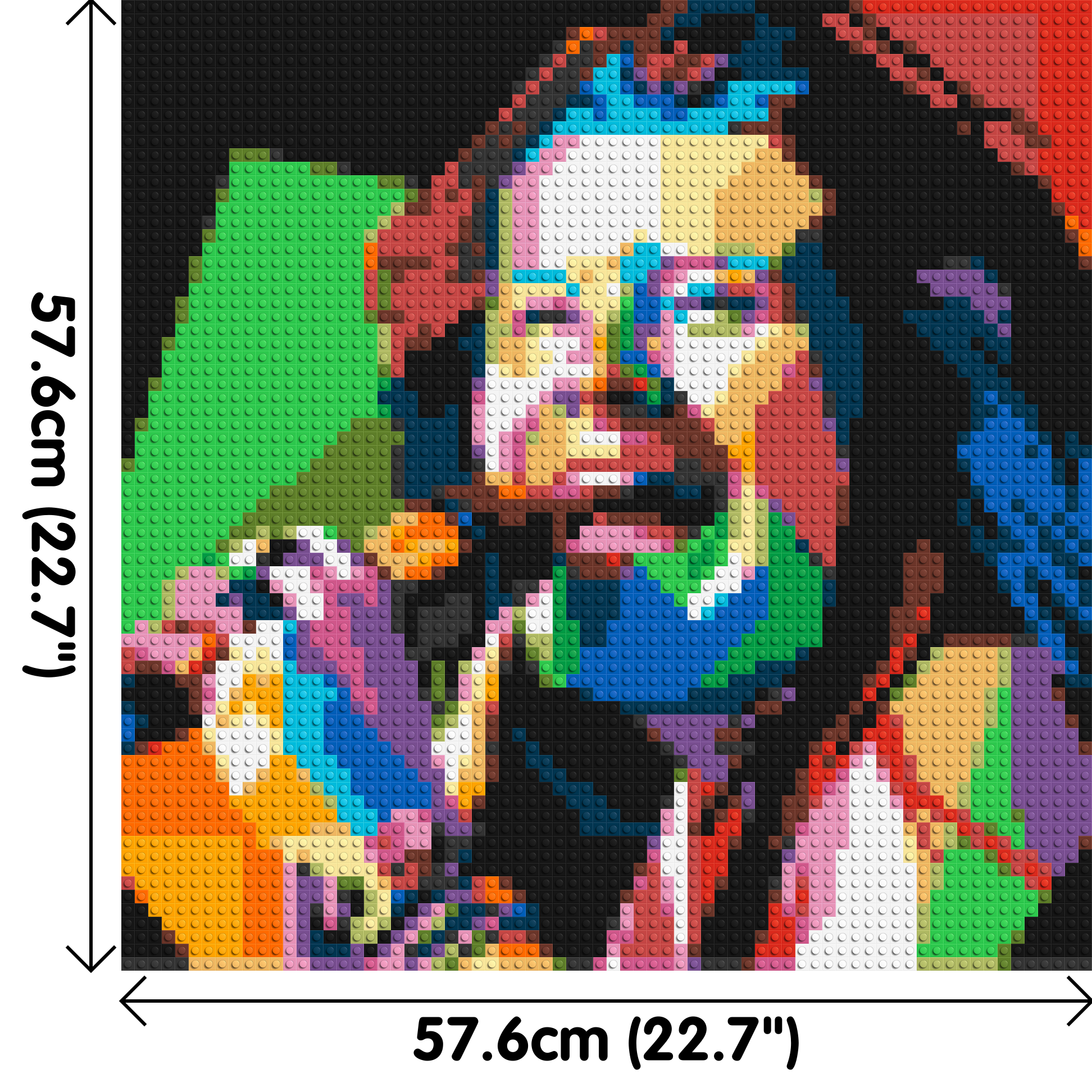 Janis Joplin - Brick Art Mosaic Kit 3x3 dimensions