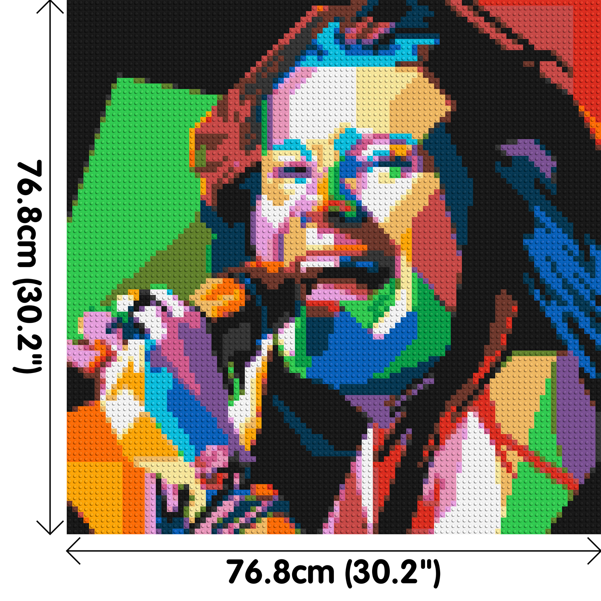 Janis Joplin - Brick Art Mosaic Kit 4x4 dimensions