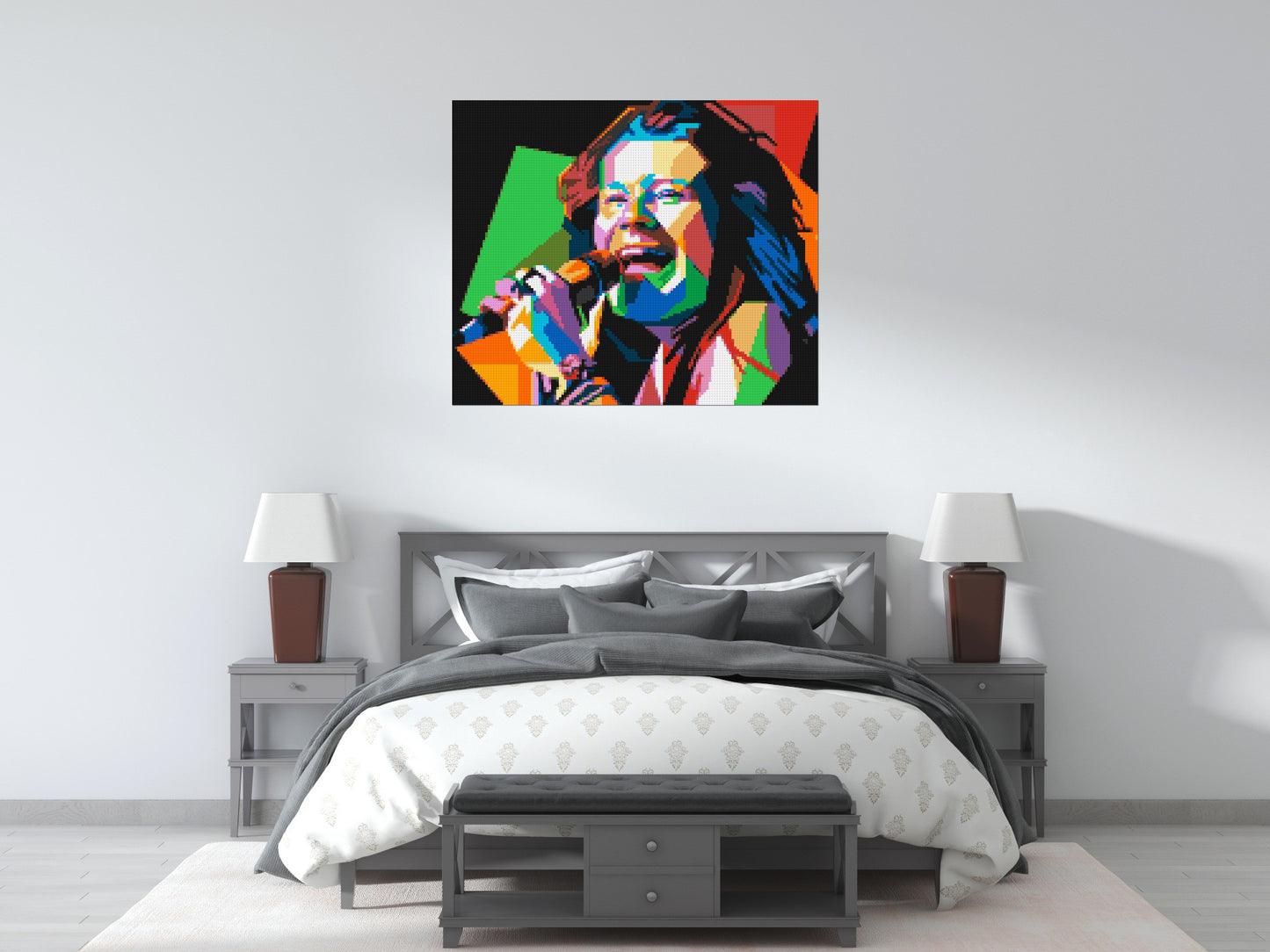 Janis Joplin - Brick Art Mosaic Kit 6x5 large