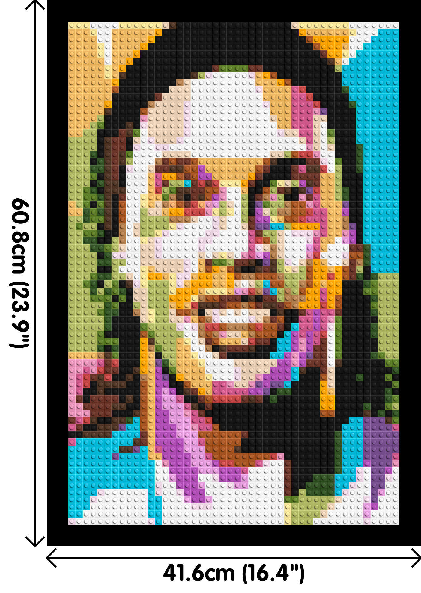 Ronaldinho Gaúcho - Brick Art Mosaic Kit 2x3 dimensions with frame