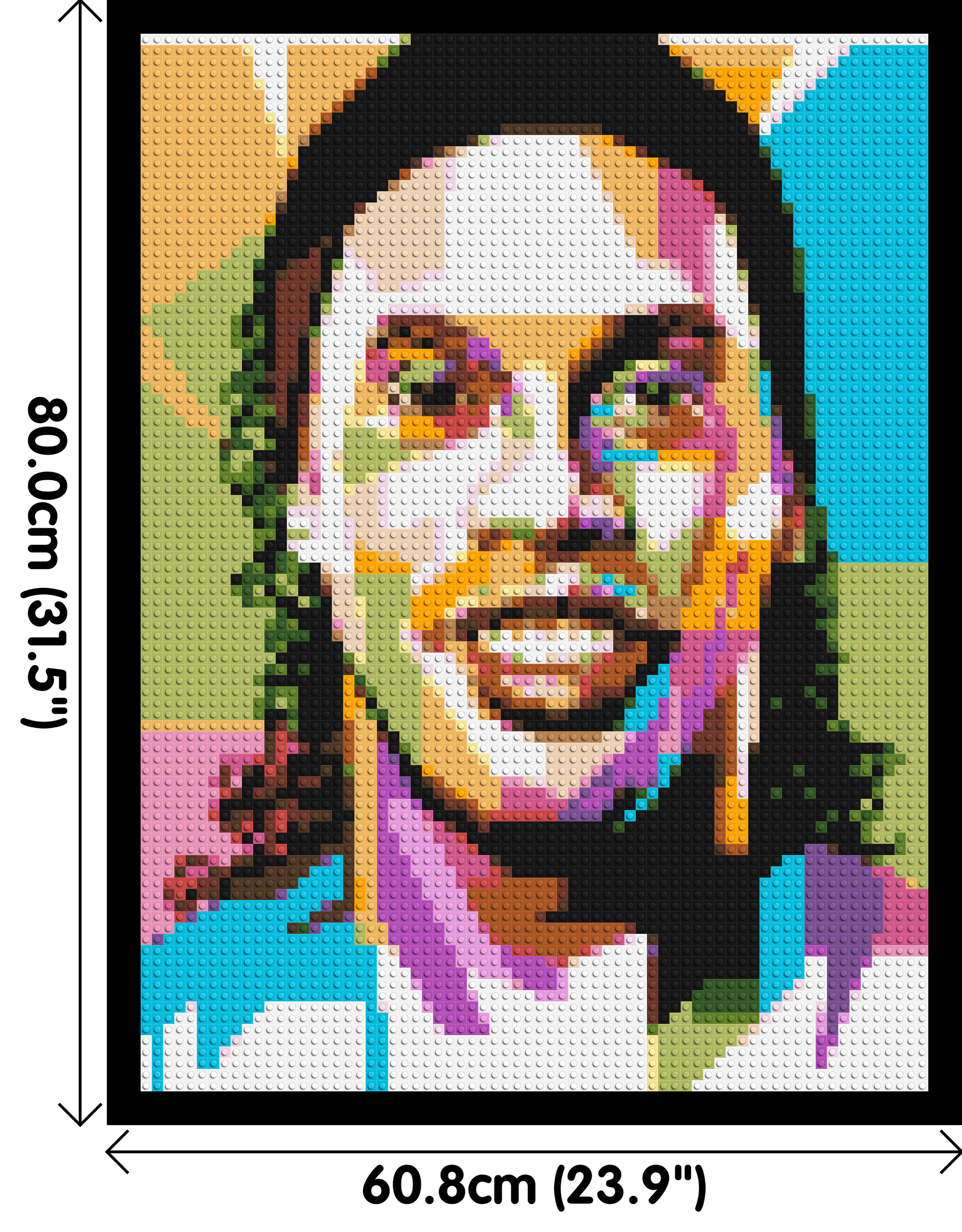 Ronaldinho Gaúcho - Brick Art Mosaic Kit 3x4 dimensions with frame