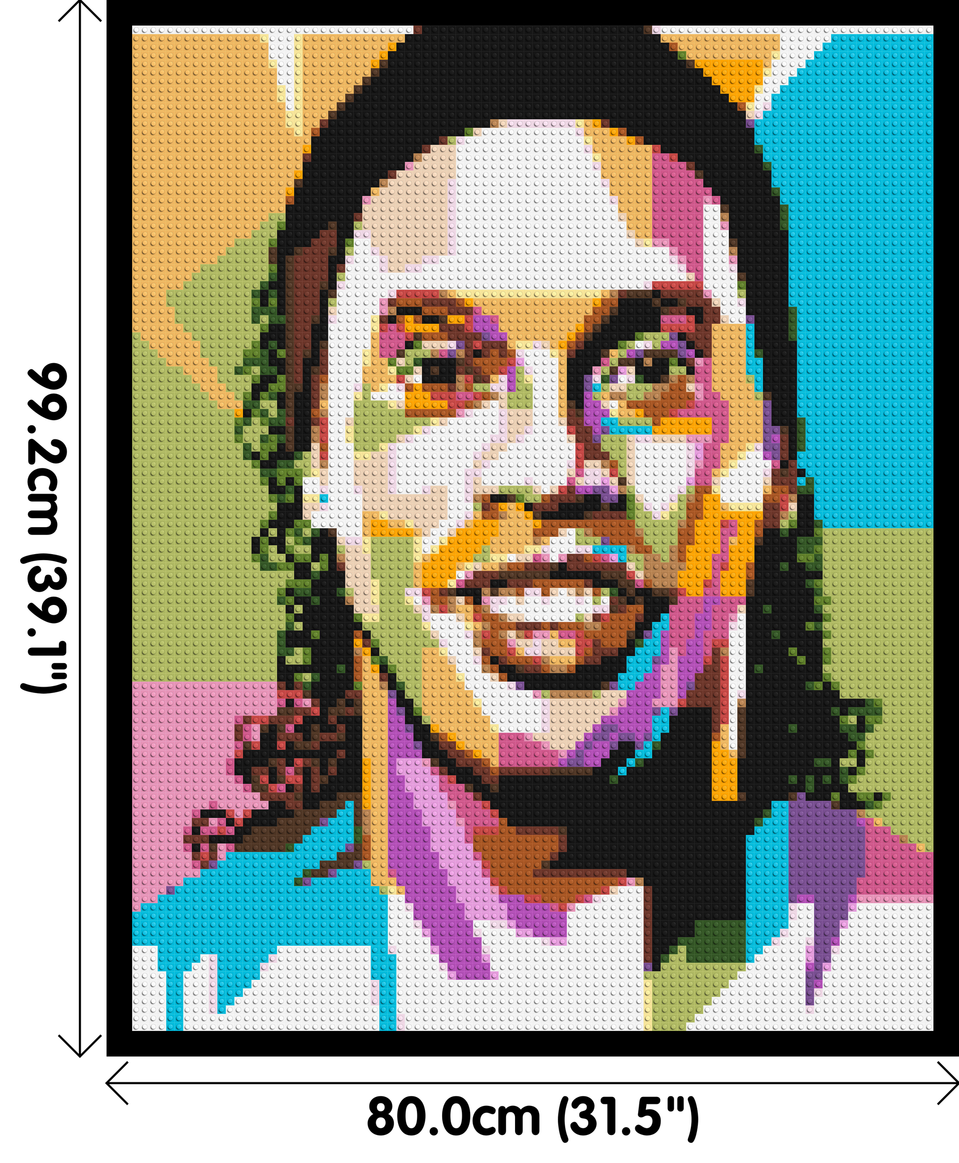 Ronaldinho Gaúcho - Brick Art Mosaic Kit 4x5 dimensions with frame