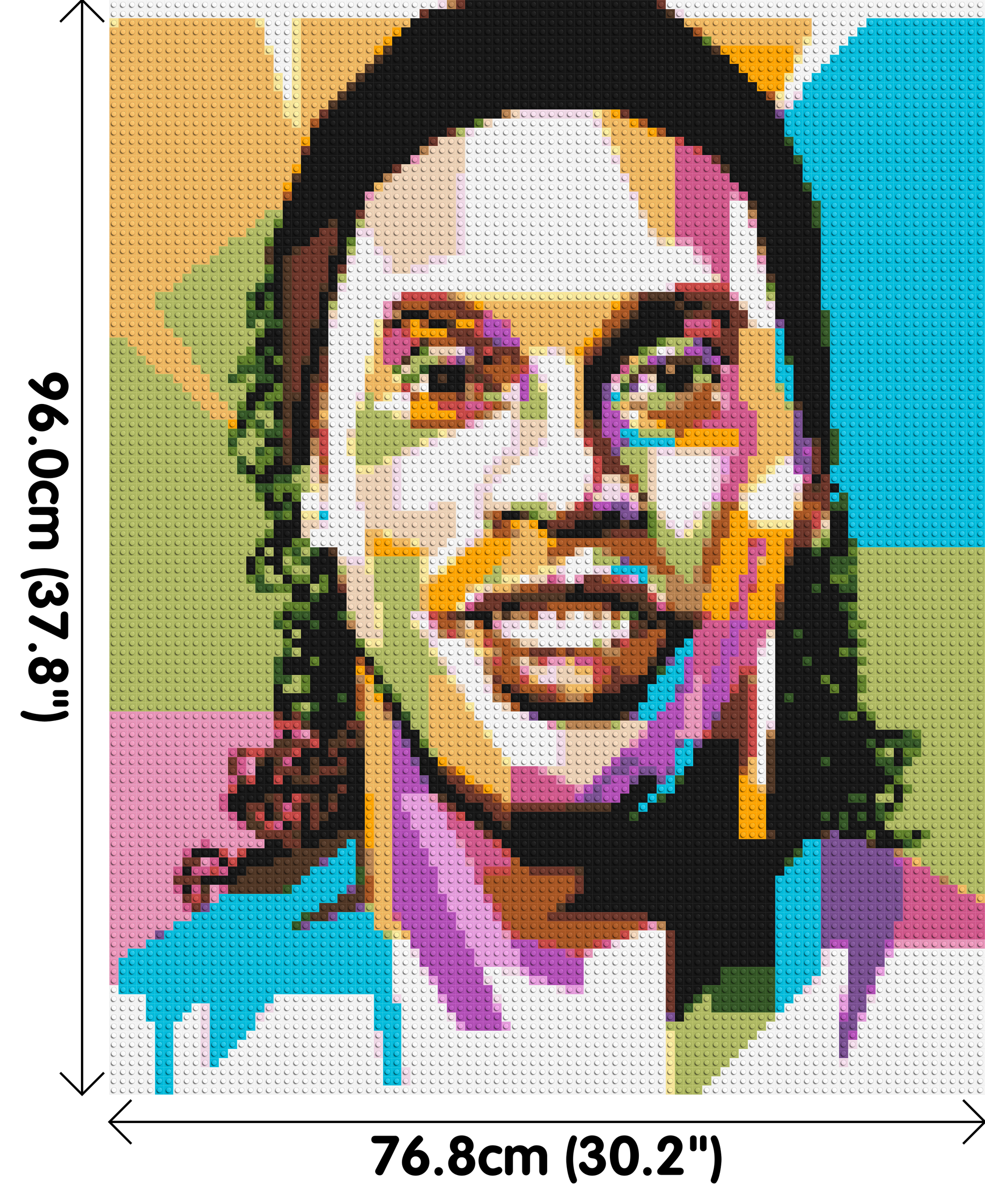 Ronaldinho Gaúcho - Brick Art Mosaic Kit 4x5 dimensions