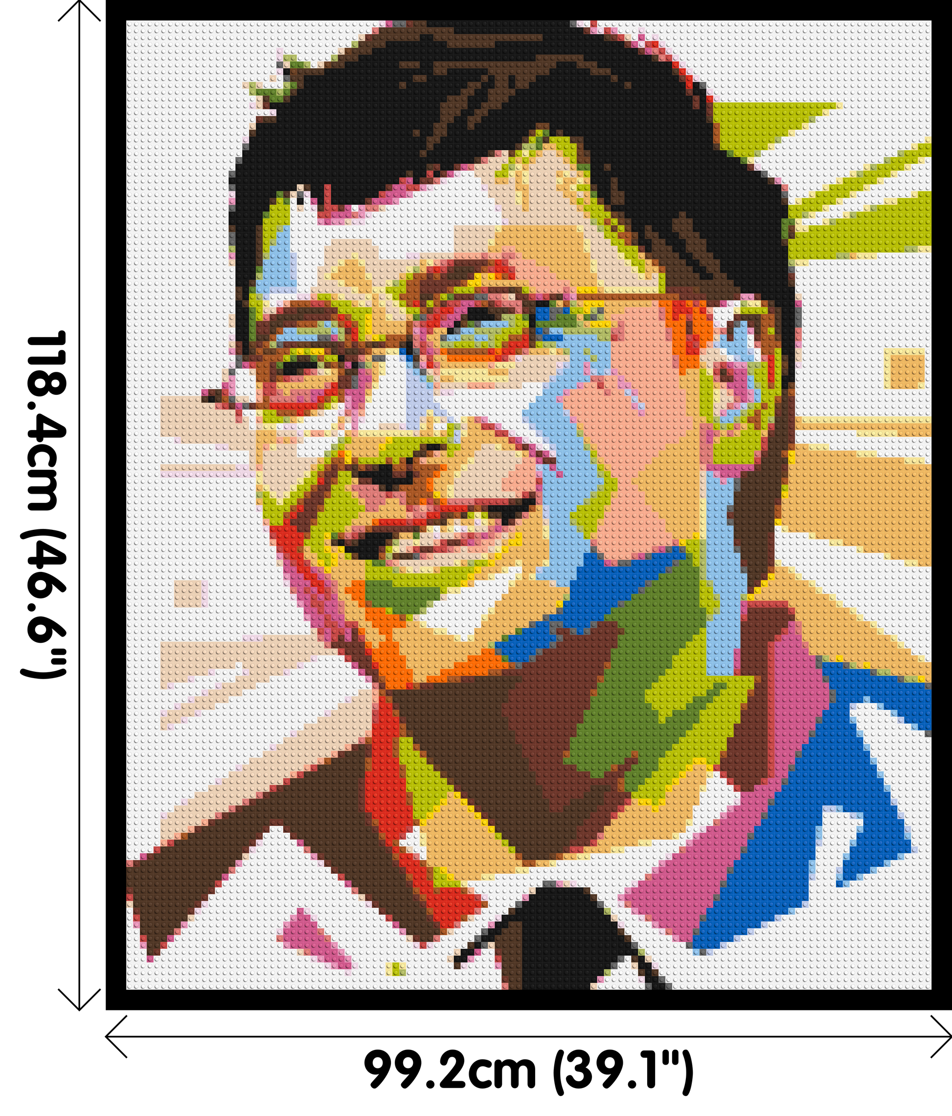 Bill Gates - Brick Art Mosaic Kit 5x6 dimensions with frame