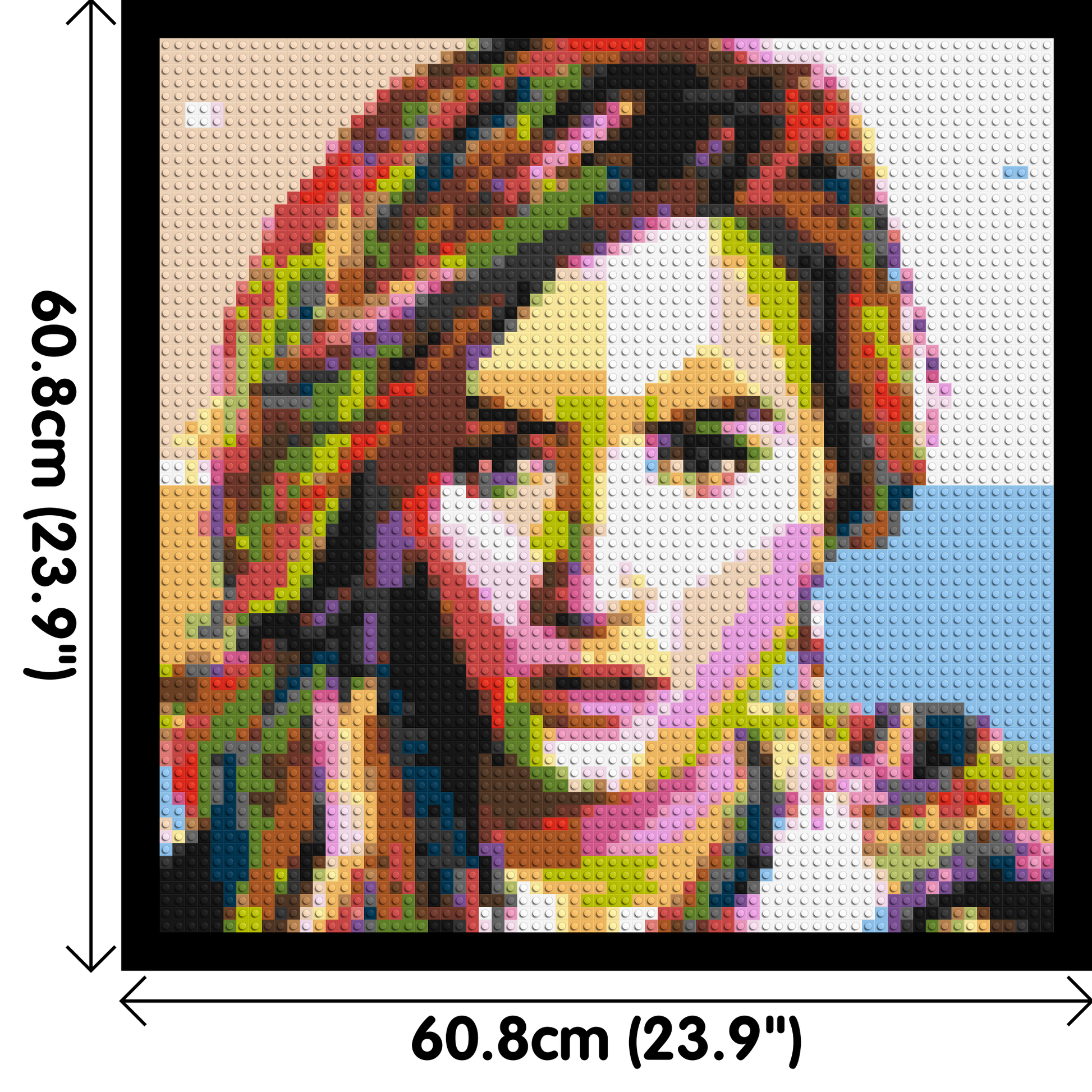 Demi Lovato - Brick Art Mosaic Kit 3x3 dimensions with frame