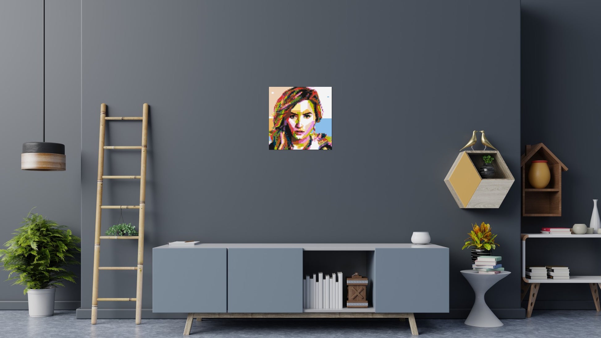 Demi Lovato - Brick Art Mosaic Kit 3x3 scene