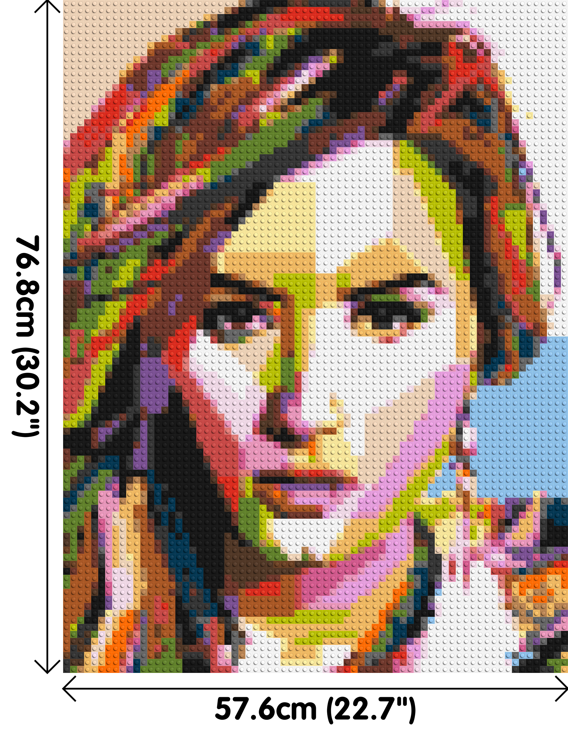 Demi Lovato - Brick Art Mosaic Kit 3x4 dimensions