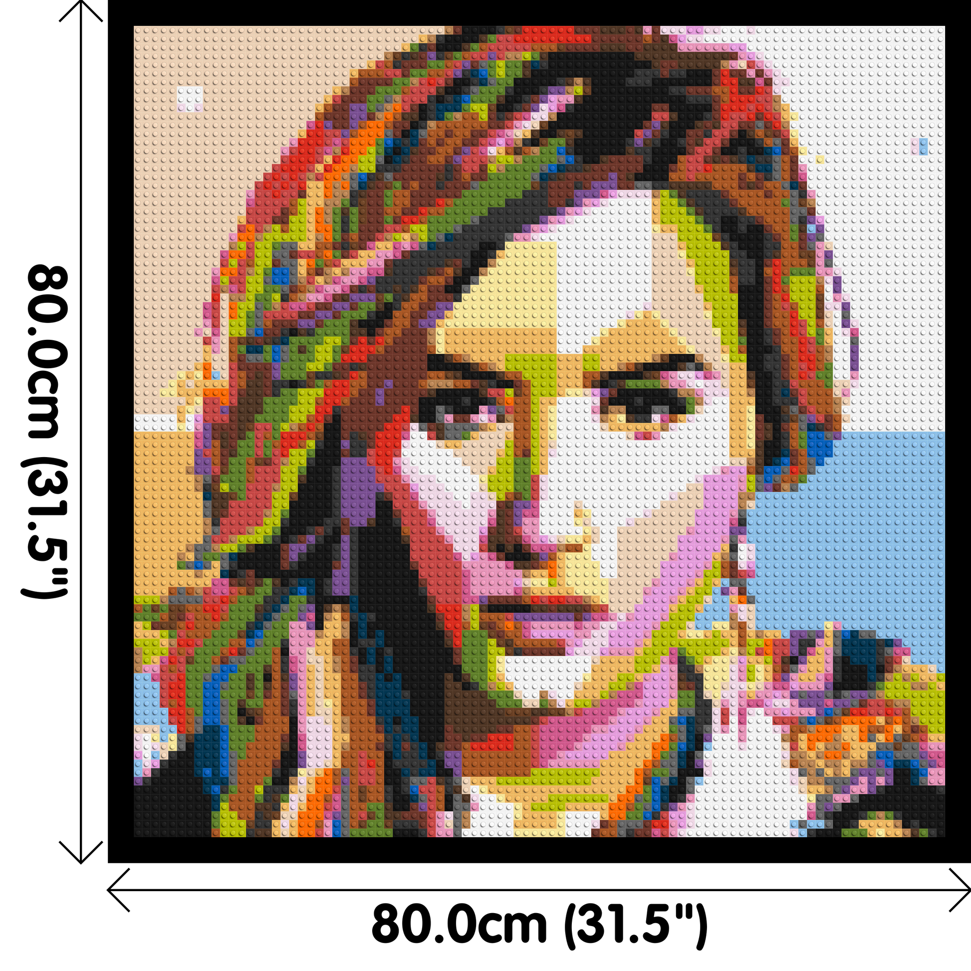 Demi Lovato - Brick Art Mosaic Kit 4x4 dimensions with frame