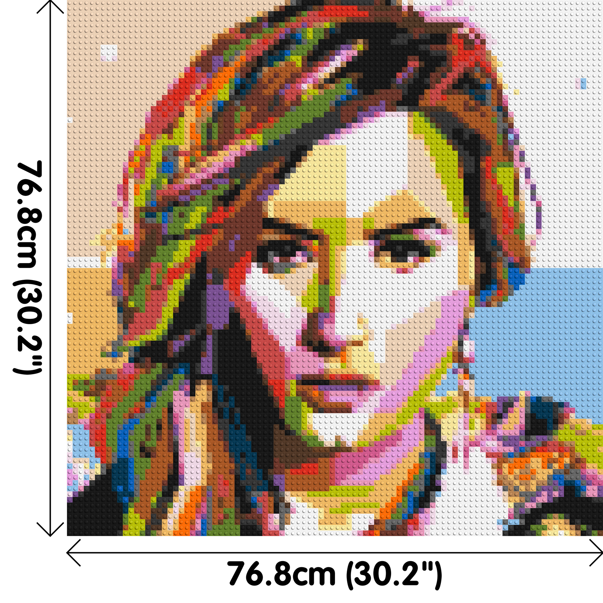 Demi Lovato - Brick Art Mosaic Kit 4x4 dimensions