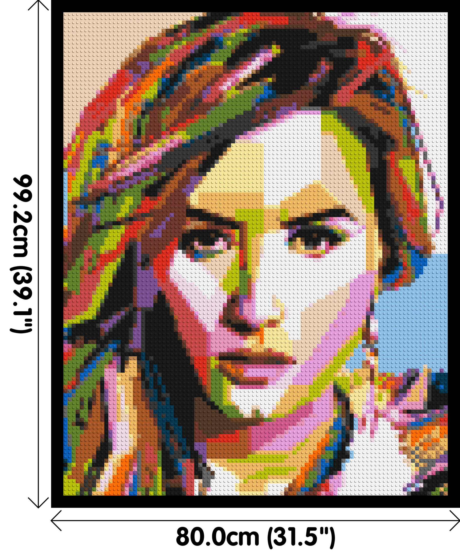 Demi Lovato - Brick Art Mosaic Kit 4x5 dimensions with frame