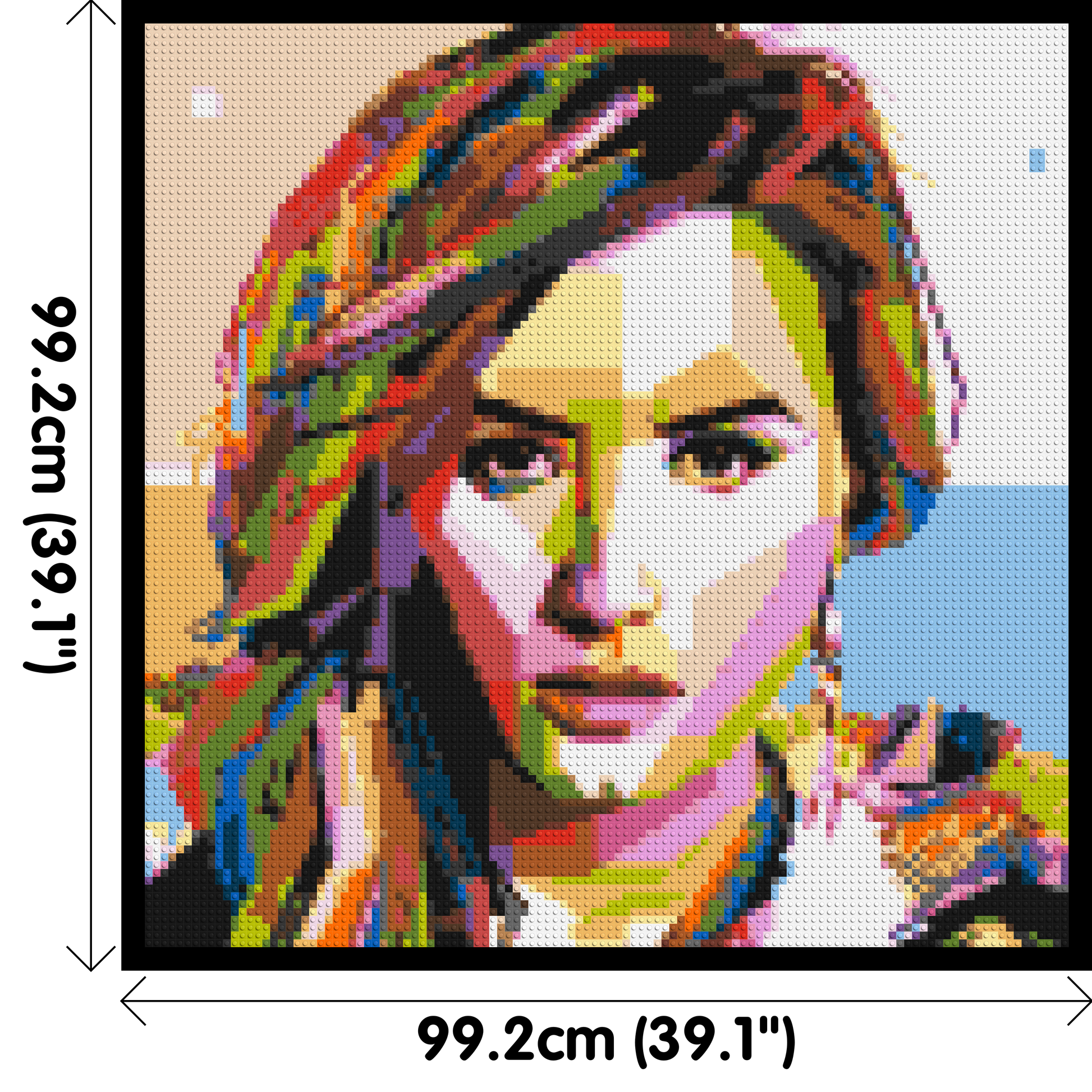 Demi Lovato - Brick Art Mosaic Kit 5x5 dimensions with frame