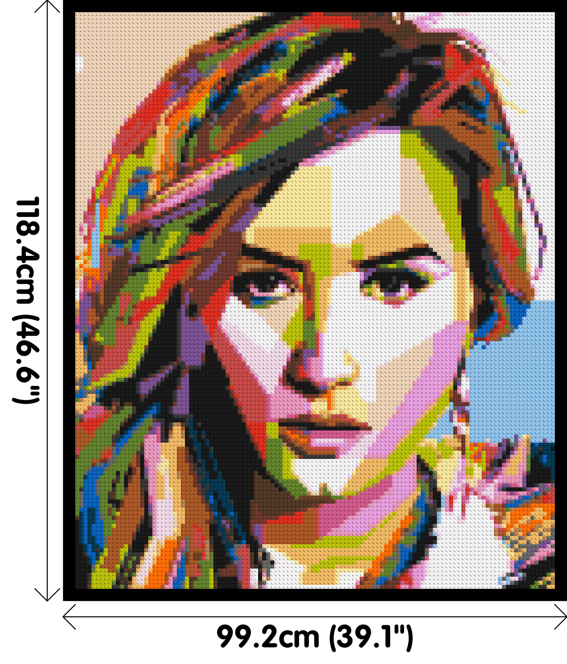 Demi Lovato - Brick Art Mosaic Kit 5x6 dimensions with frame