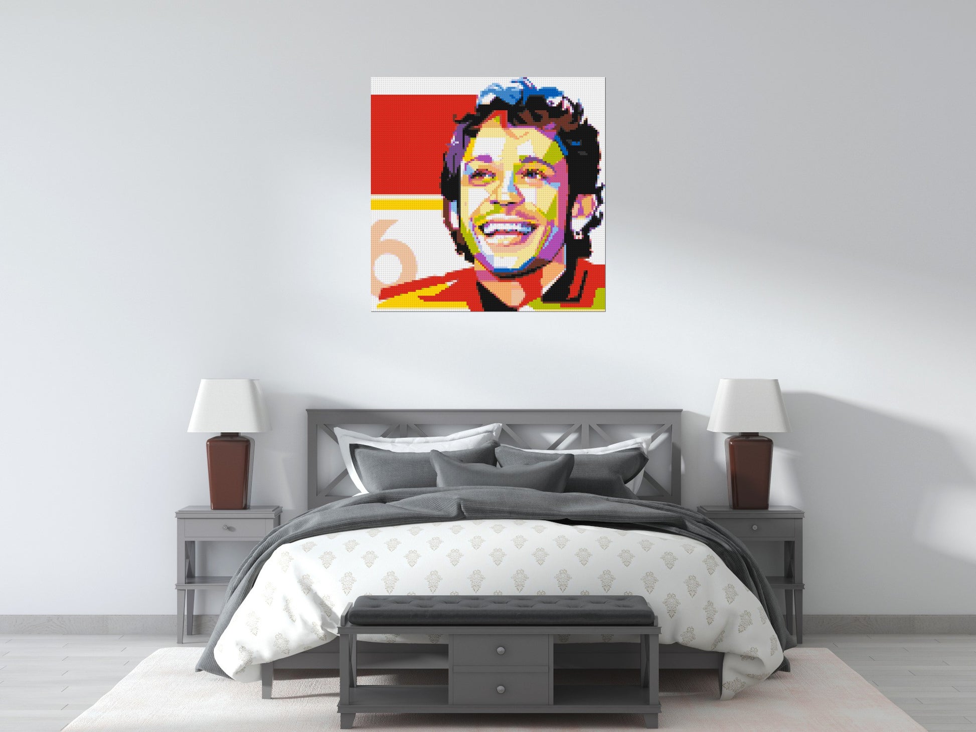 Valentino Rossi - Brick Art Mosaic Kit 5x5 scene