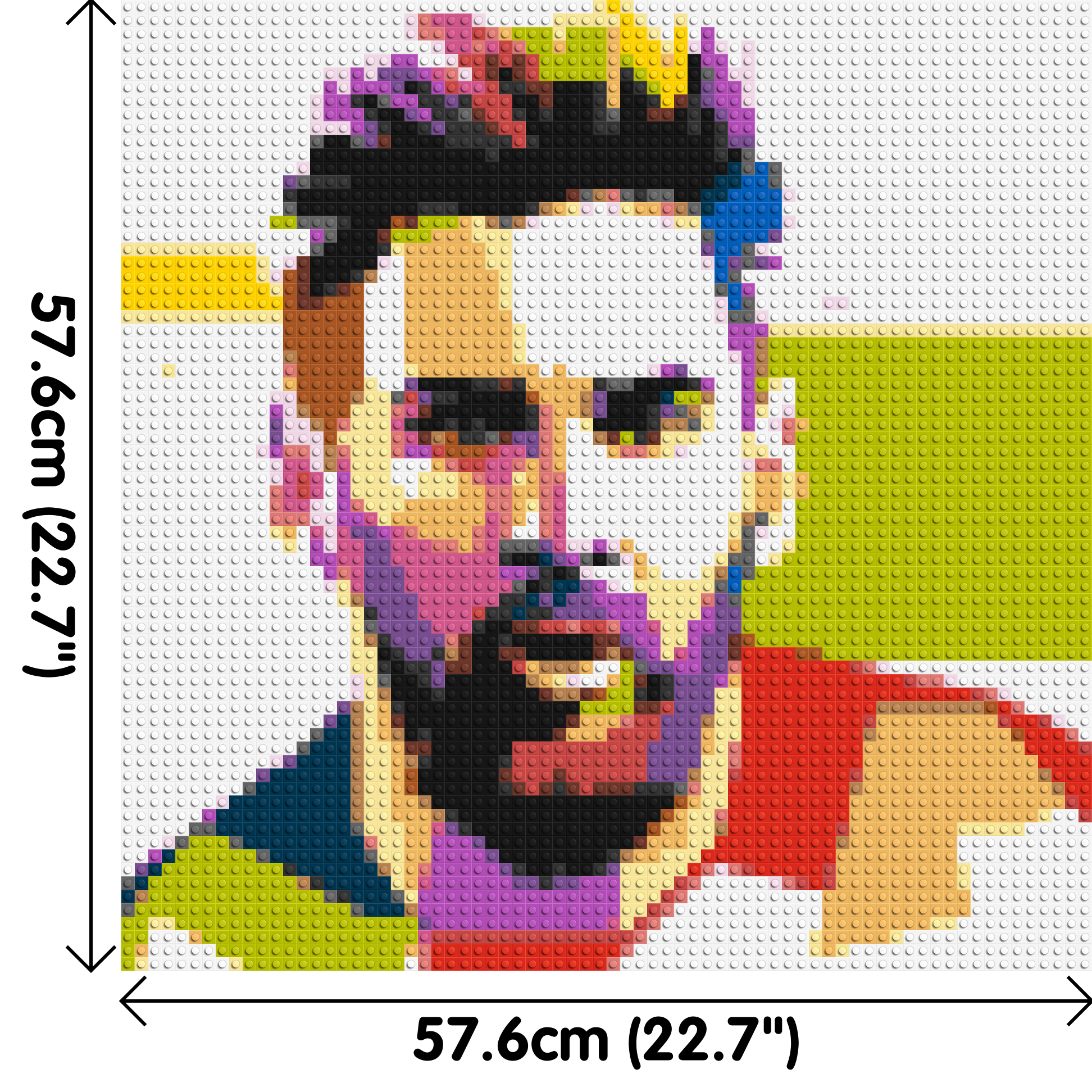 Messi #2 - Brick Art Mosaic Kit 3x3 dimensions