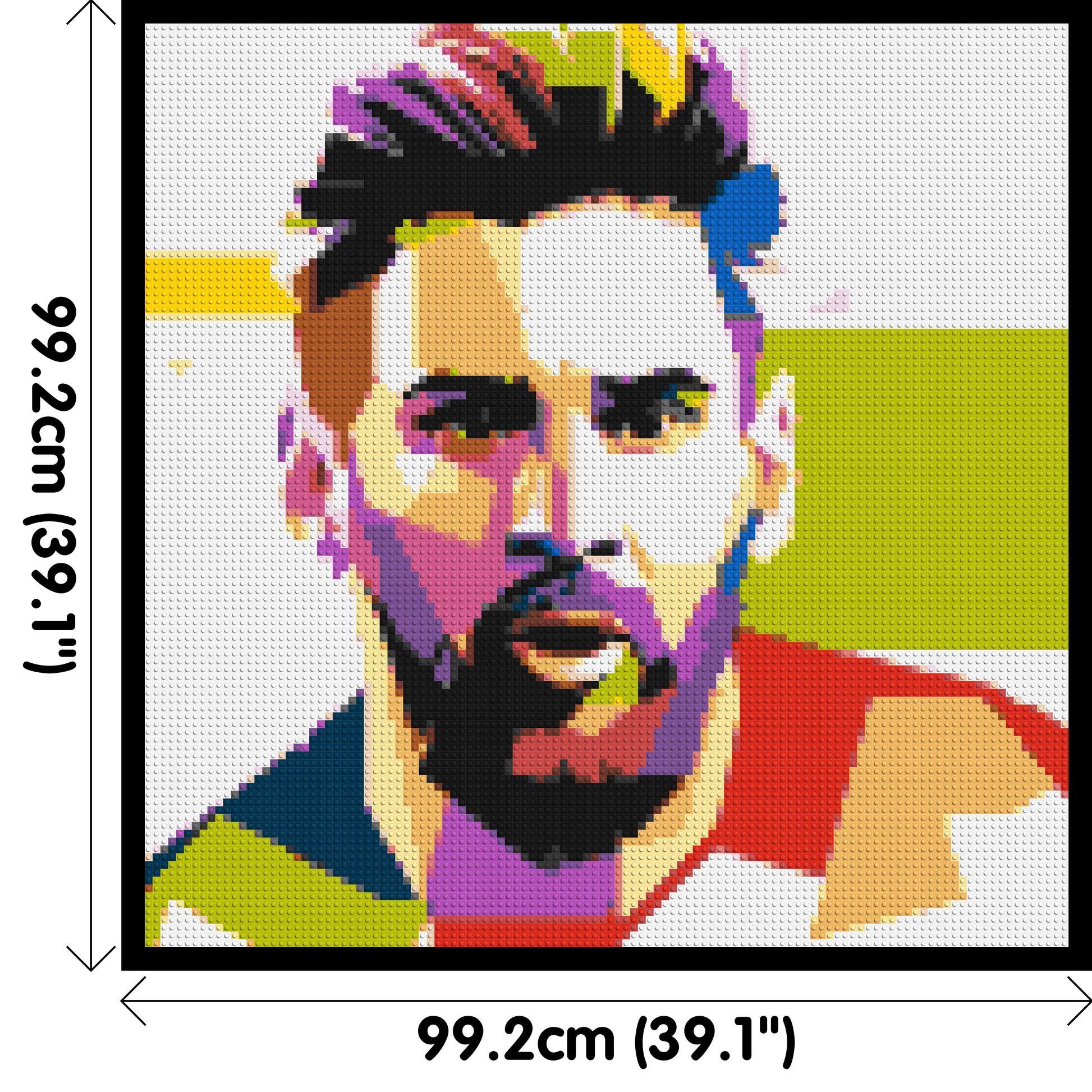 Messi #2 - Brick Art Mosaic Kit 5x5 dimensions with frame