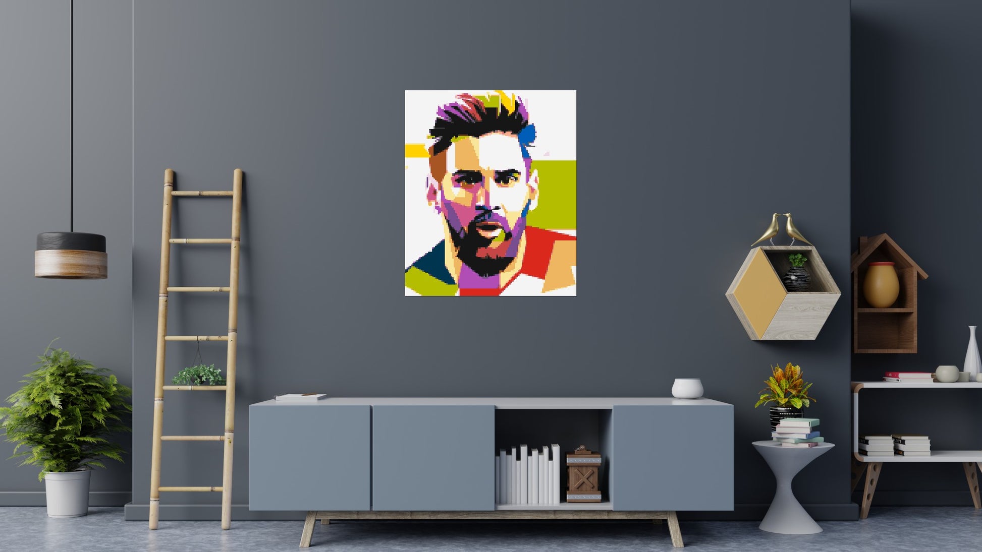 Messi #2 - Brick Art Mosaic Kit 5x6 scene