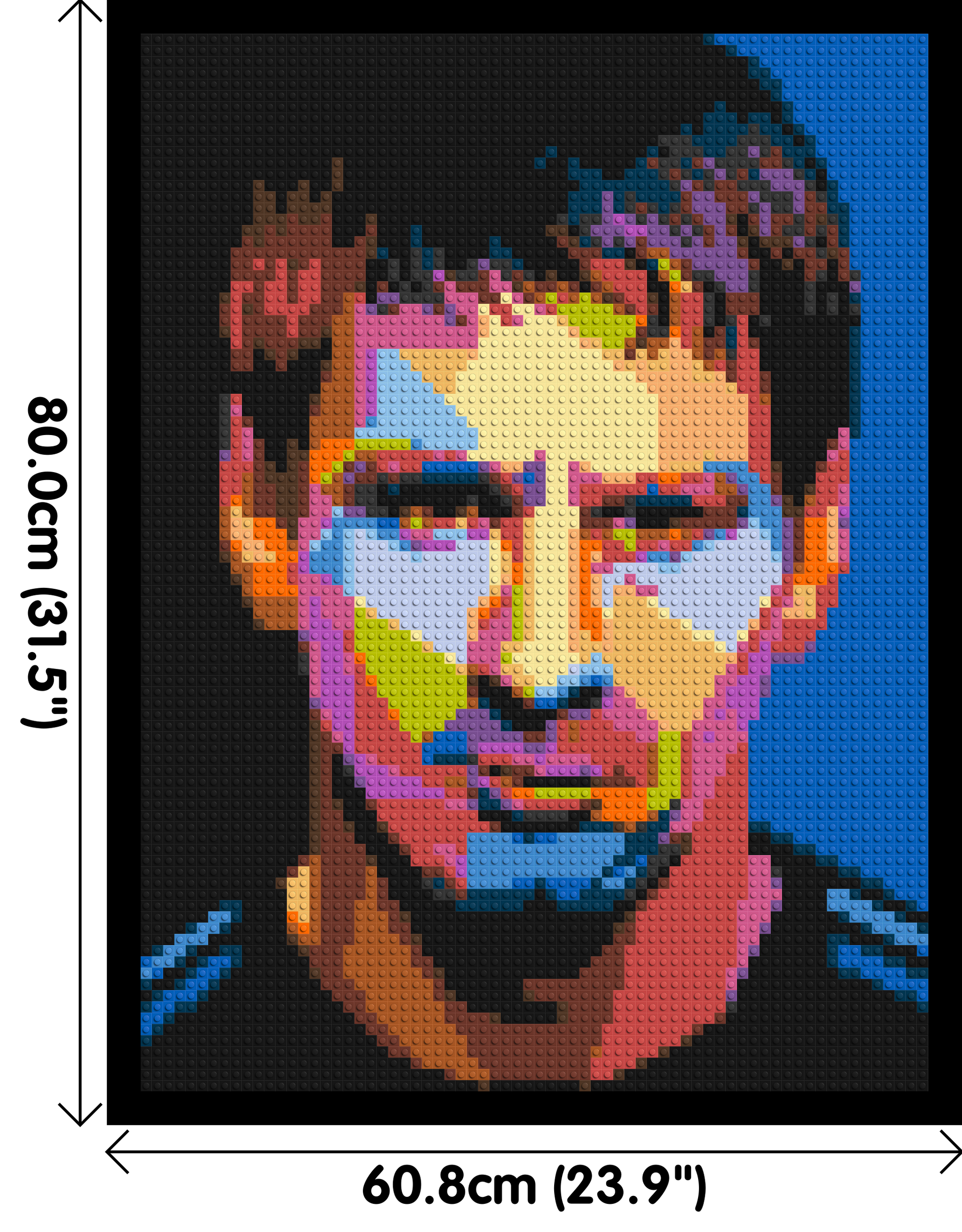 Messi #3 - Brick Art Mosaic Kit 3x4 dimensions with frame