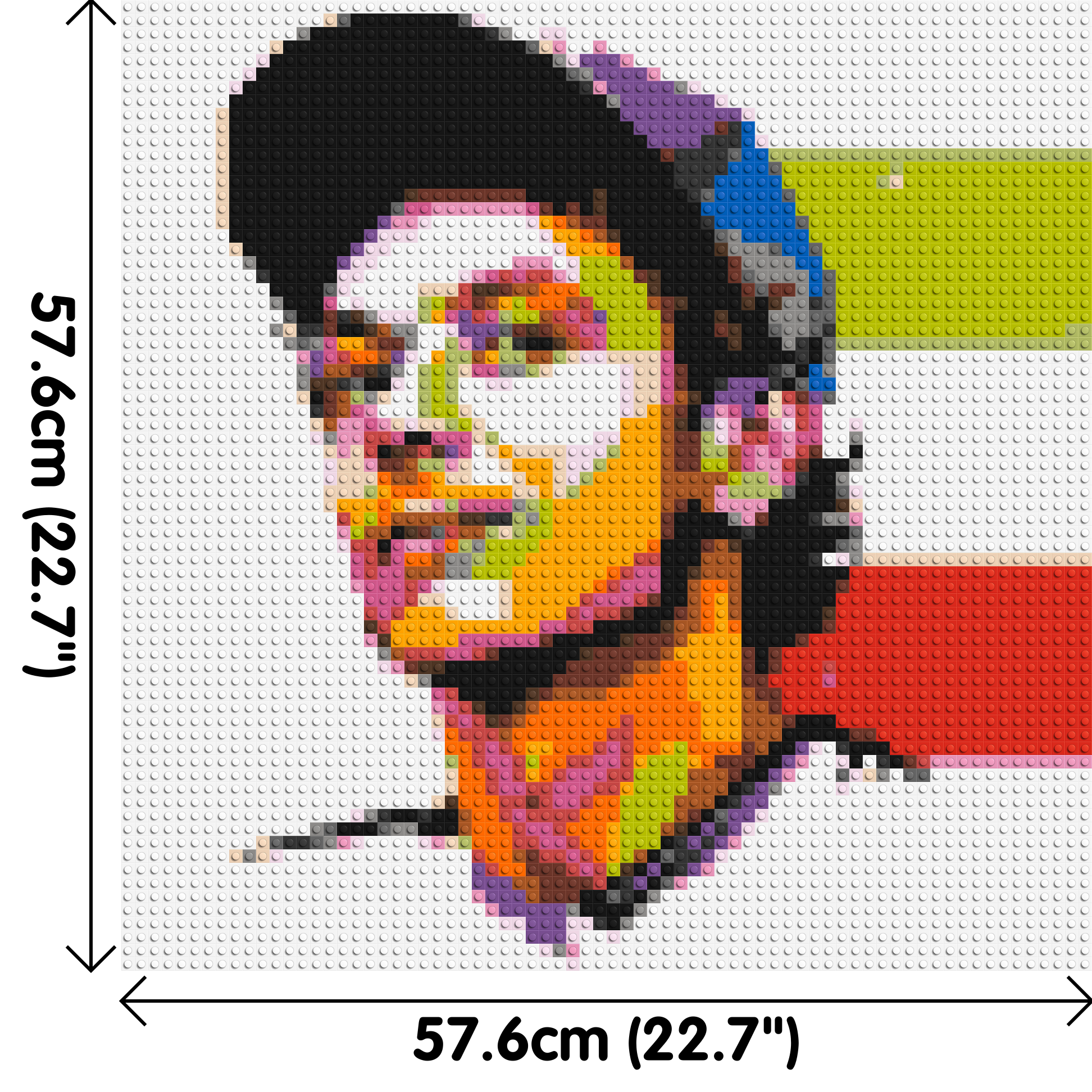 Valentino Rossi #2 - Brick Art Mosaic Kit 3x3 dimensions