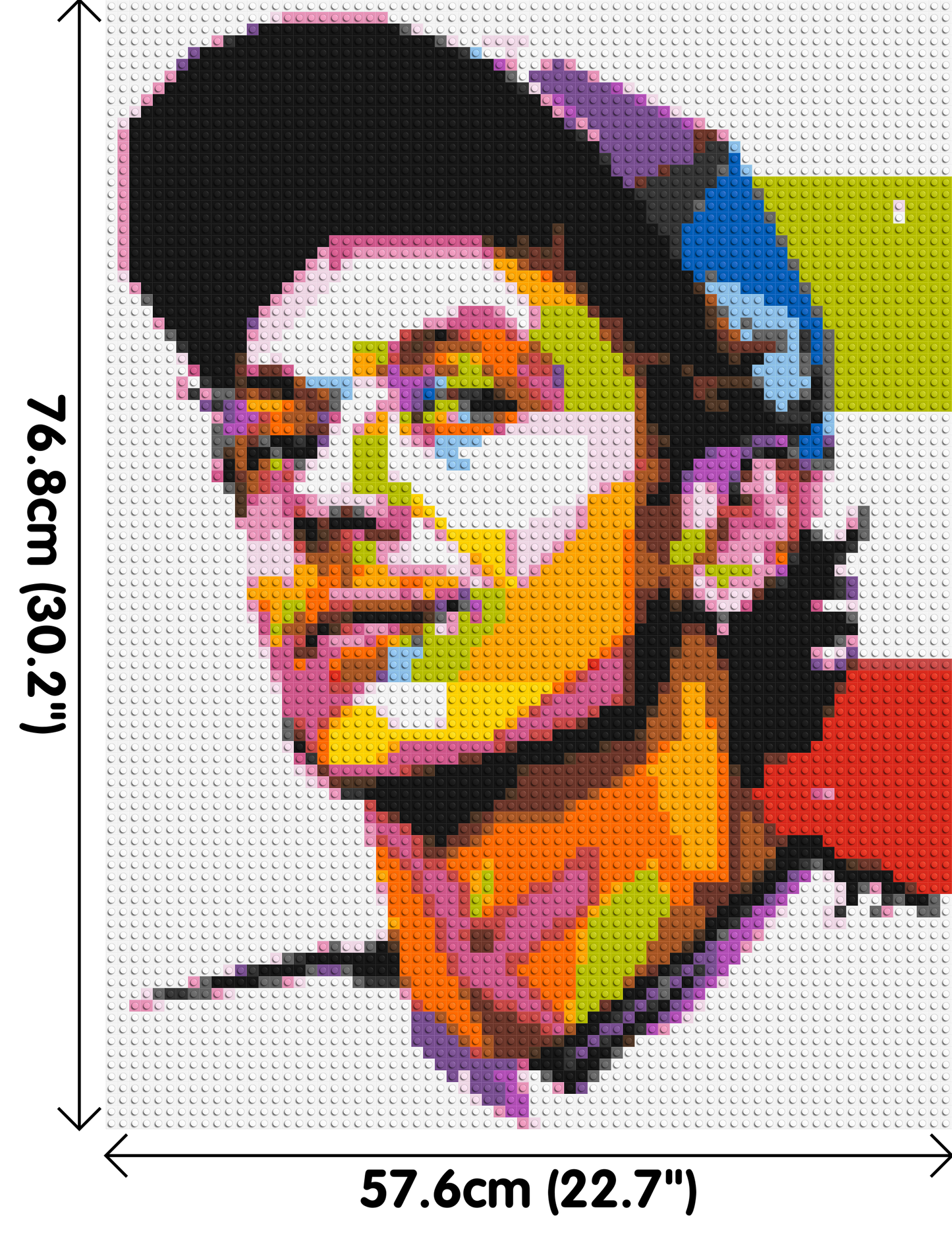 Valentino Rossi #2 - Brick Art Mosaic Kit 3x4 large