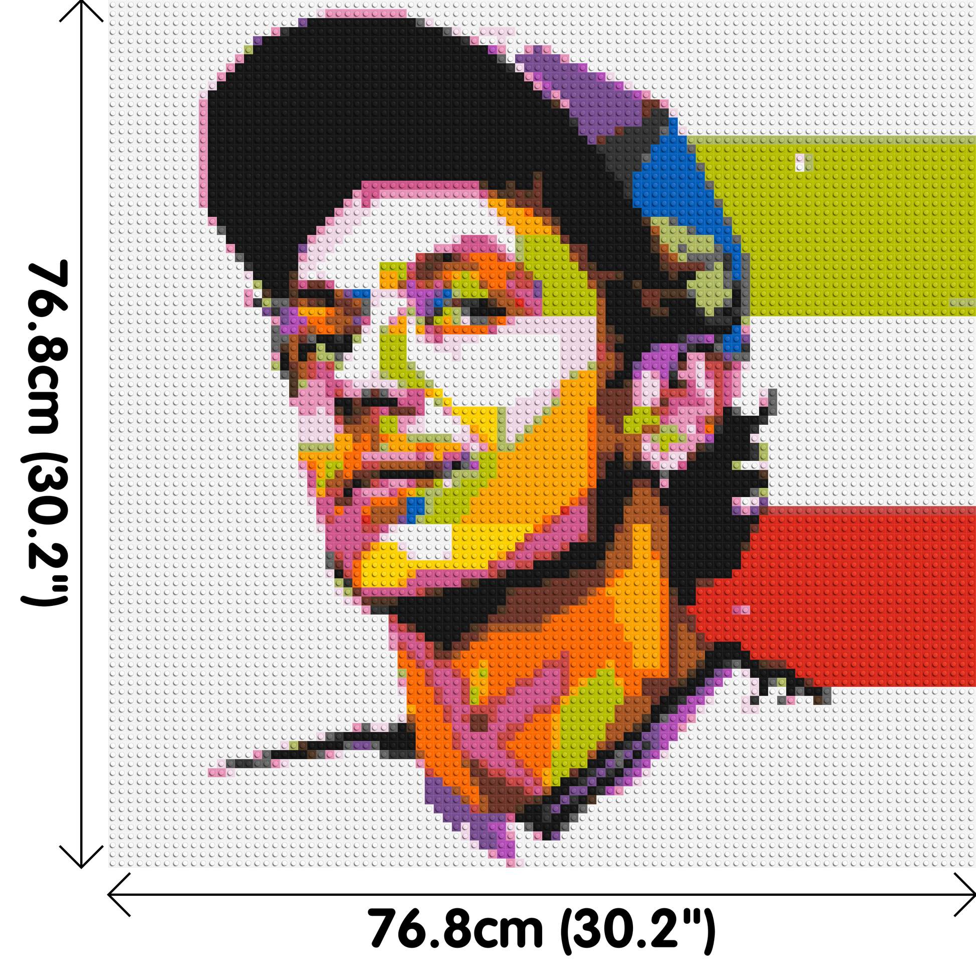 Valentino Rossi #2 - Brick Art Mosaic Kit 4x4 dimensions