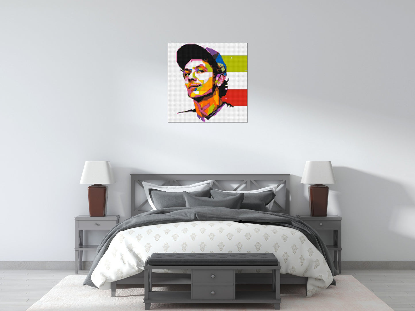 Valentino Rossi #2 - Brick Art Mosaic Kit 4x4 large