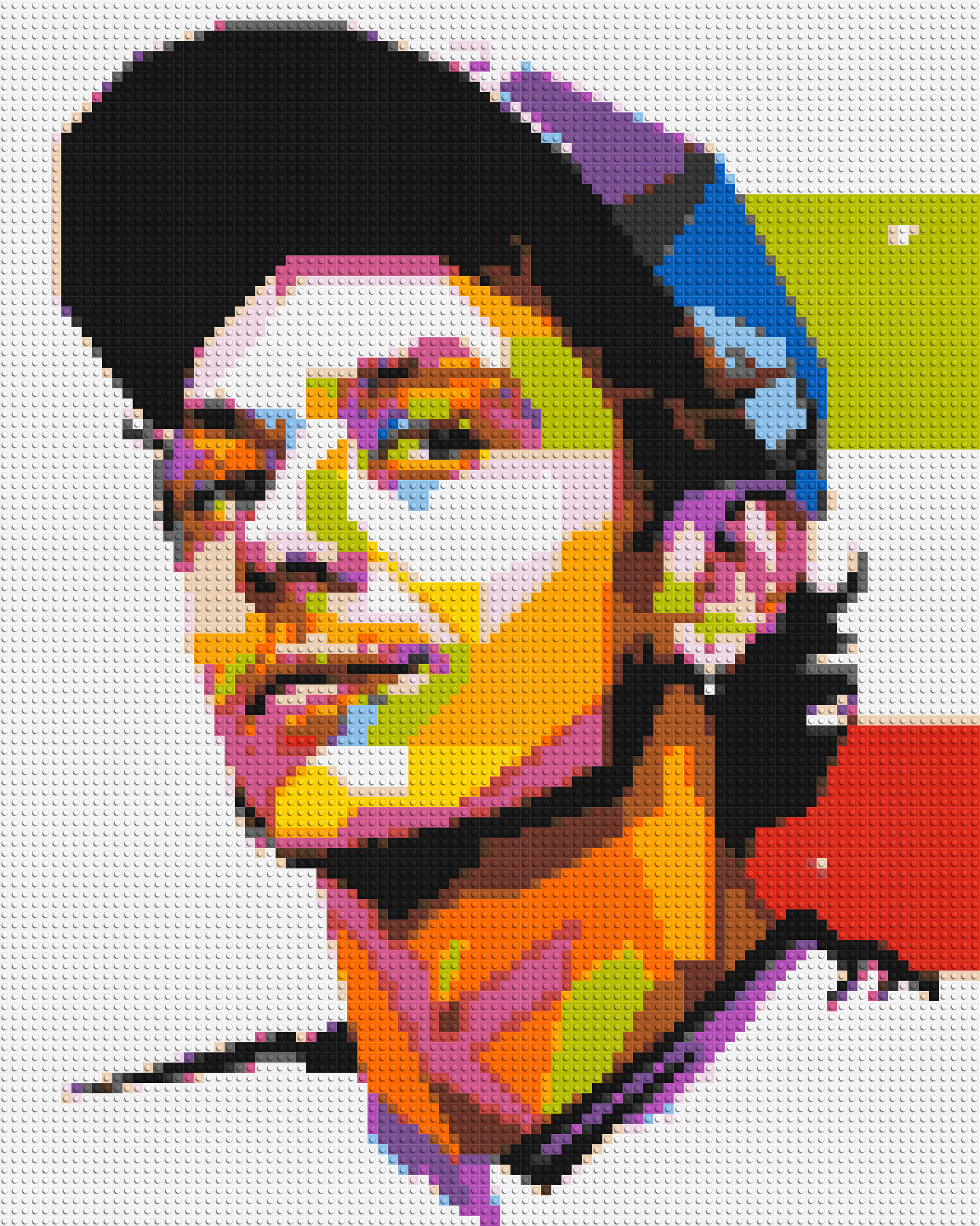 Valentino Rossi #2 - Brick Art Mosaic Kit 4x5 large