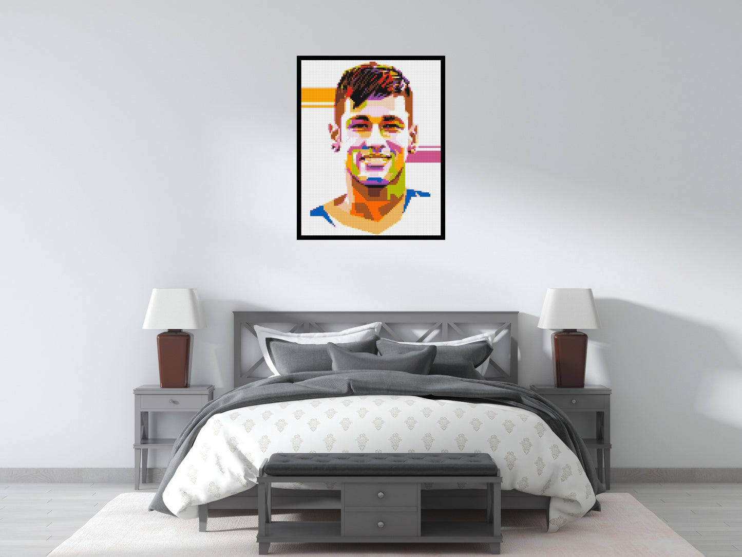 Neymar #2 - Brick Art Mosaic Kit 4x5 large