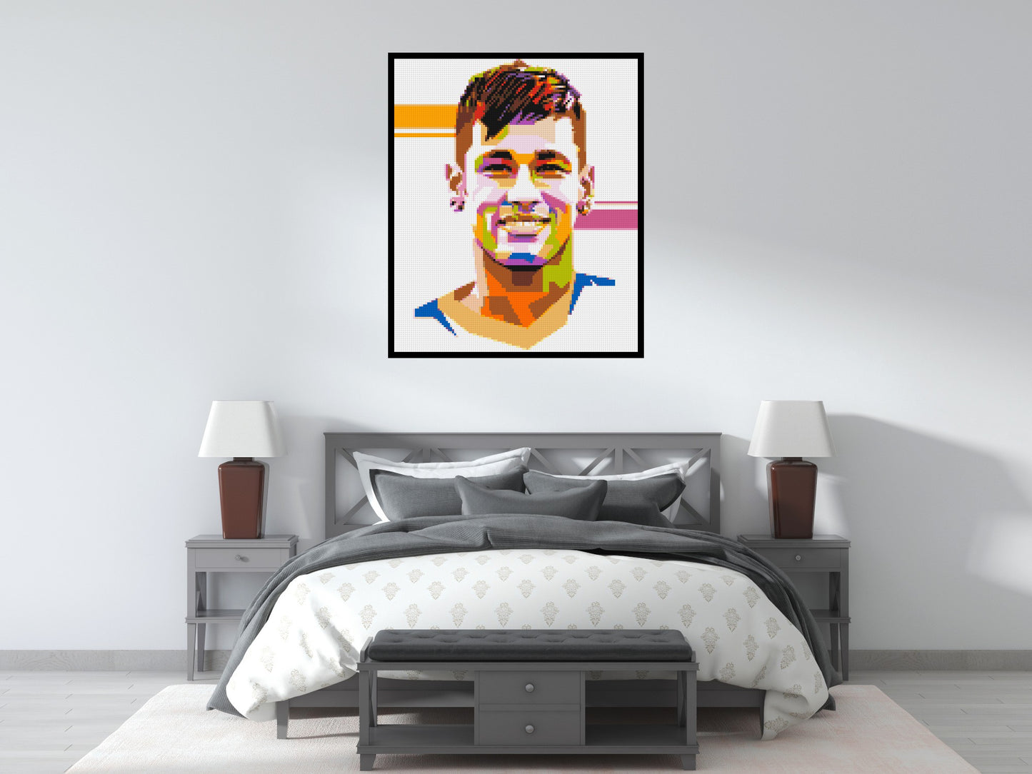 Neymar #2 - Brick Art Mosaic Kit 5x6 large