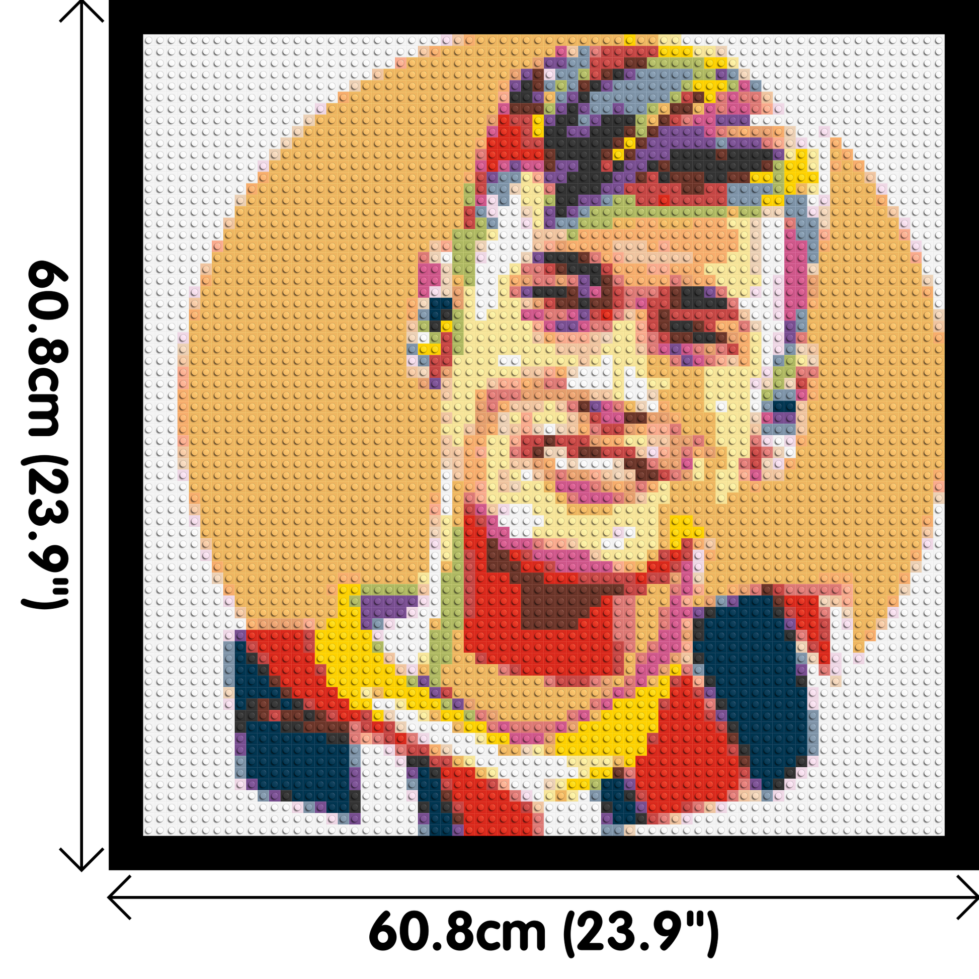 Neymar #3 - Brick Art Mosaic Kit 3x3 dimensions with frame