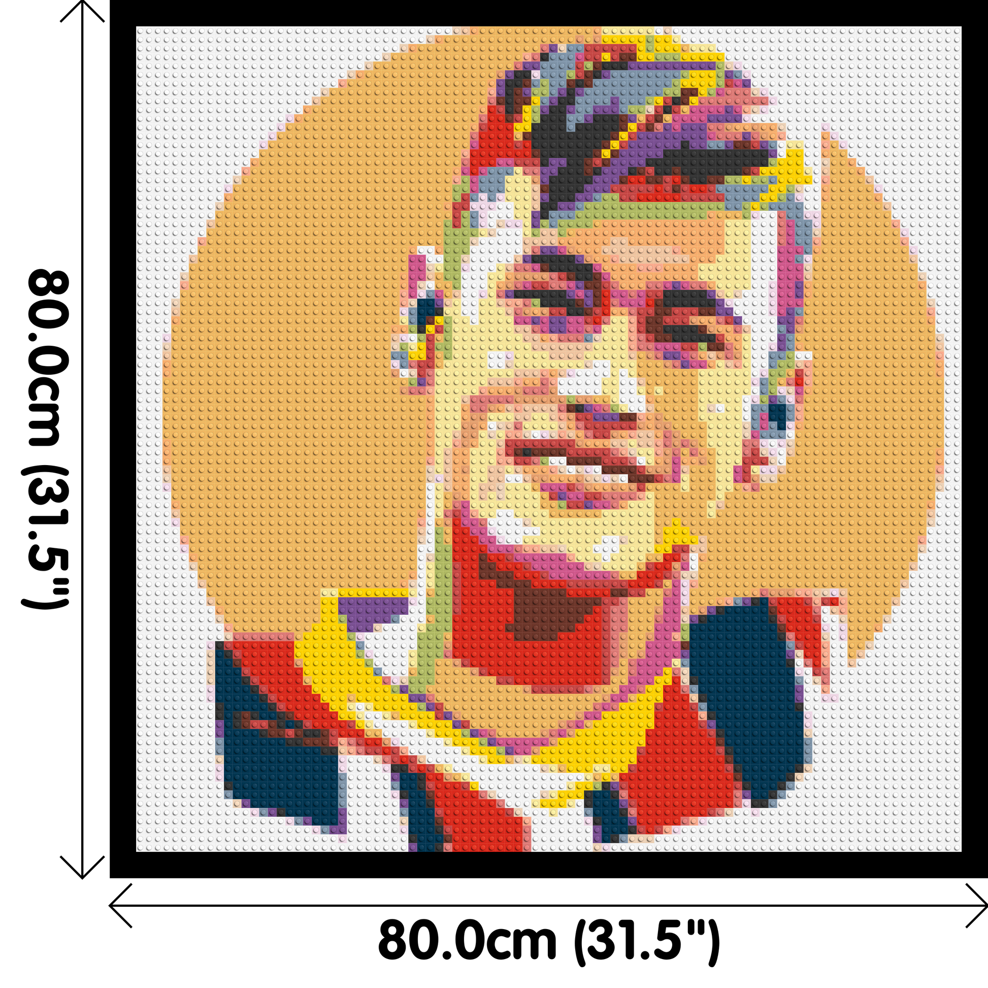 Neymar #3 - Brick Art Mosaic Kit 4x4 dimensions with frame